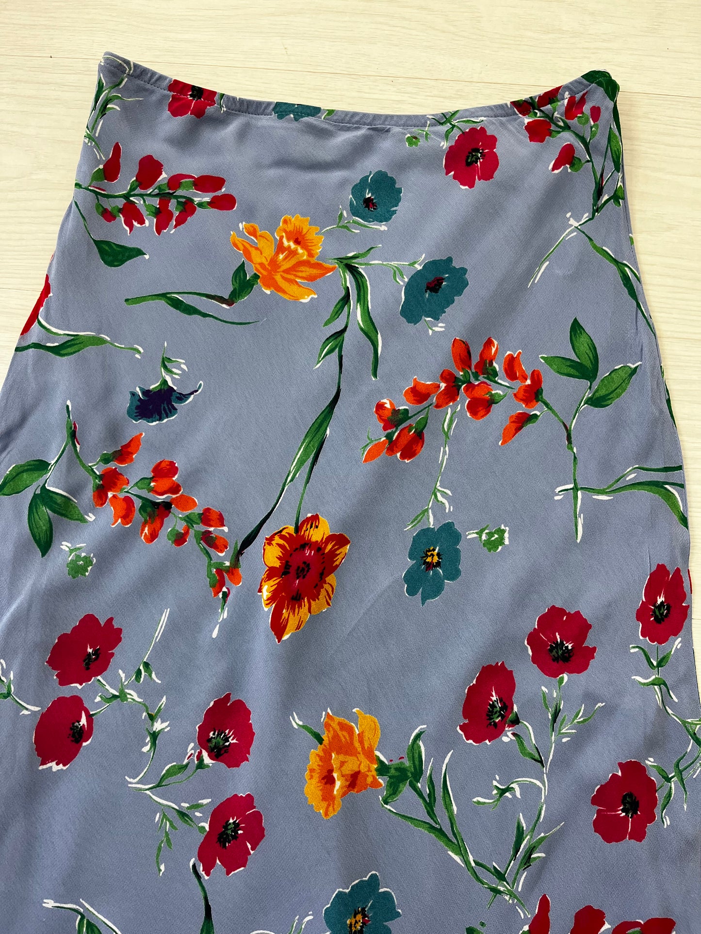 Vibrant Floral Vintage Maxi Skirt