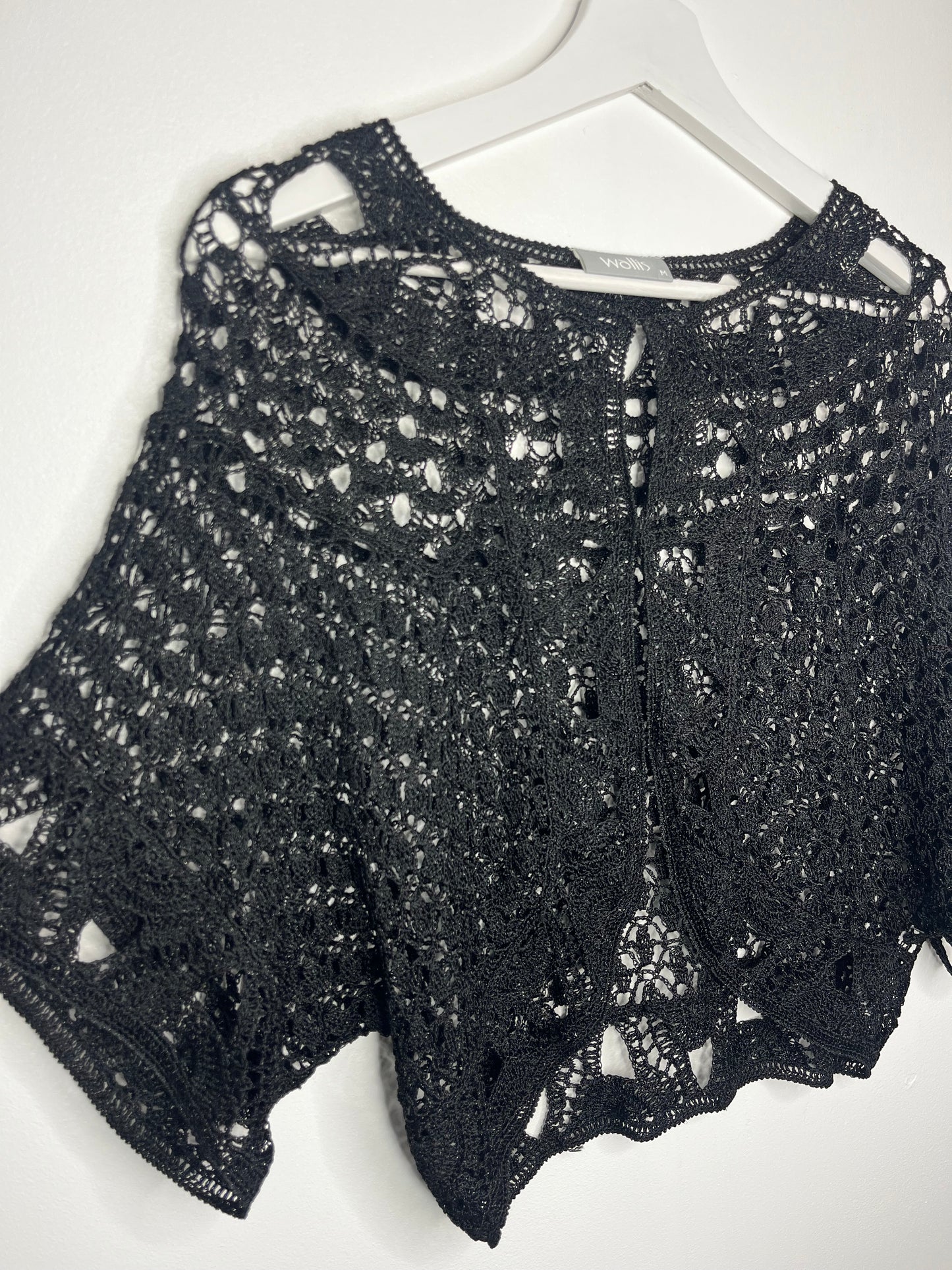 Black Crochet Vintage Blouse