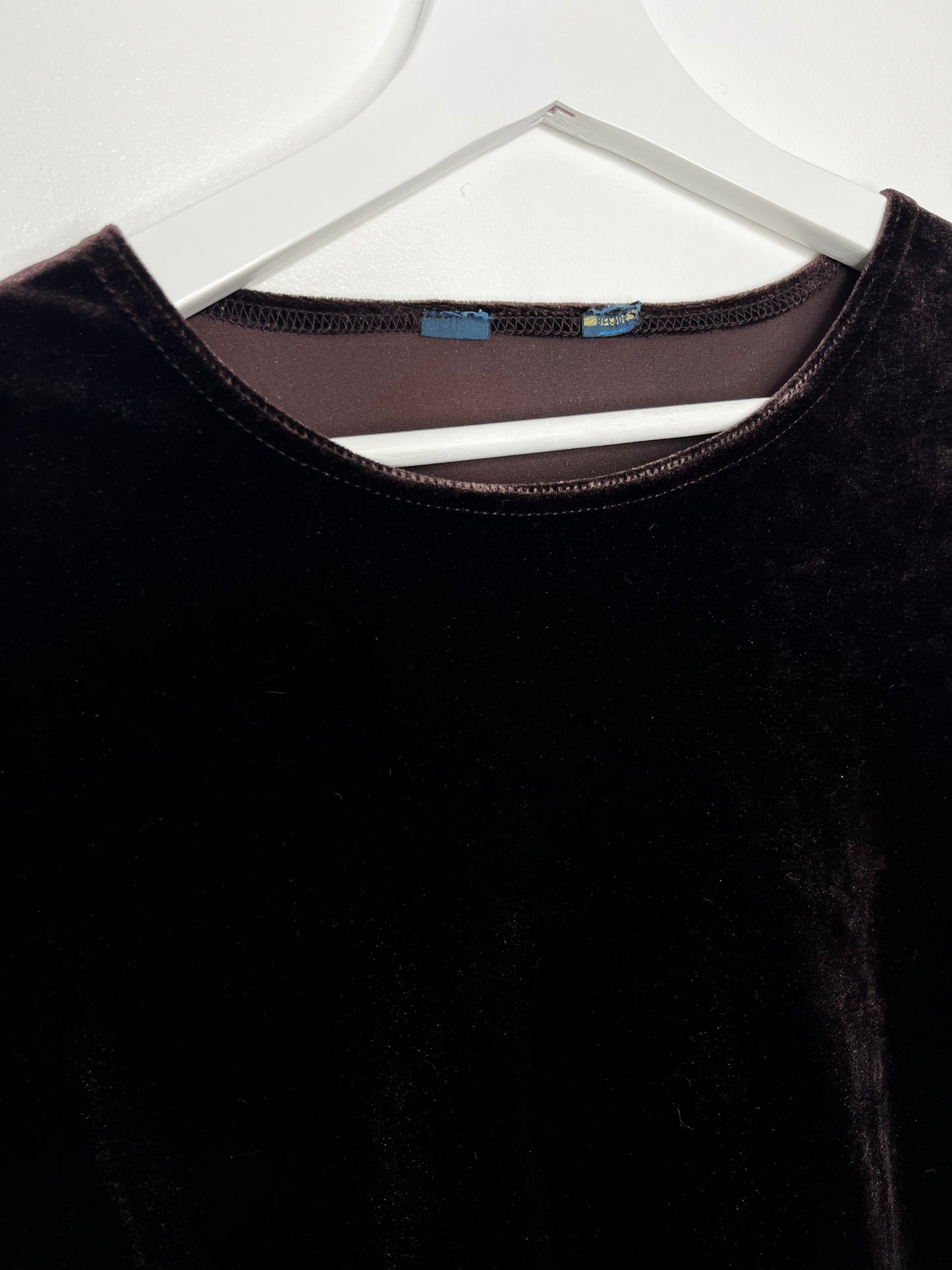 90s Brown Vintage Velvet Top