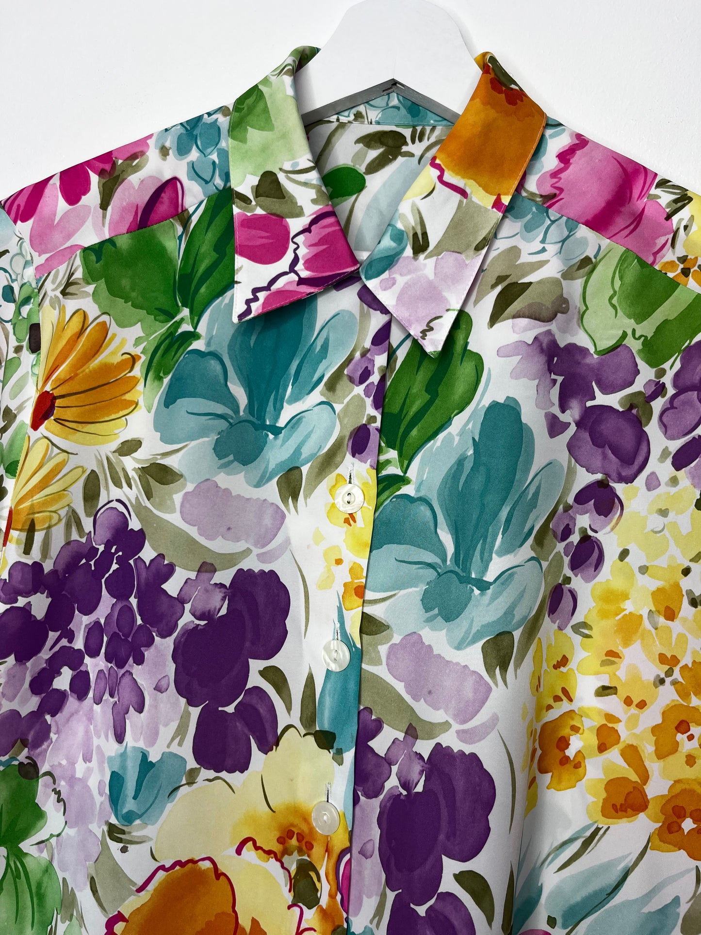 Colourful Floral Vintage Blouse