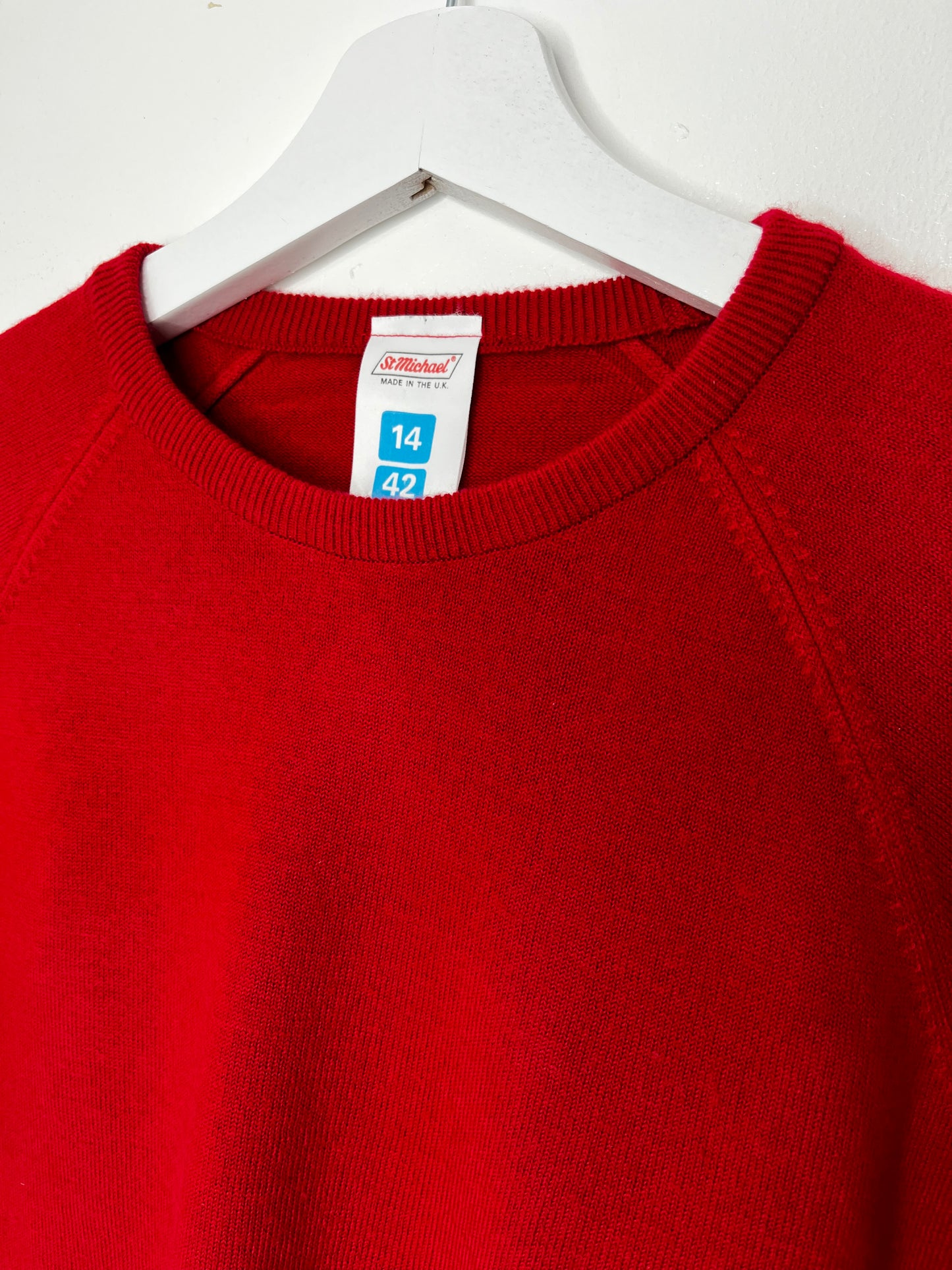 Red Soft Vintage Autumnal Jumper