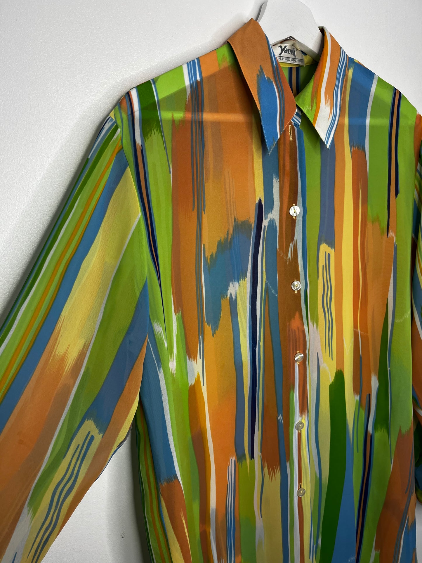 Semi Sheer Green Mix Vintage Shirt