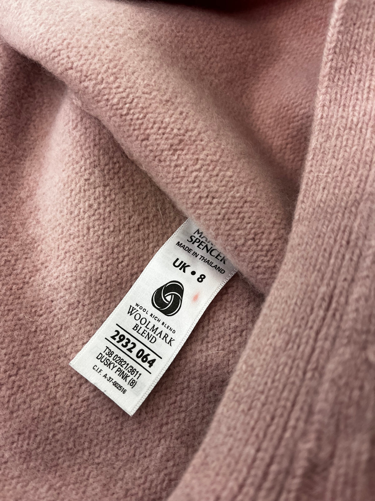 Baby pink Wool Ballet Style Wrap Cardigan