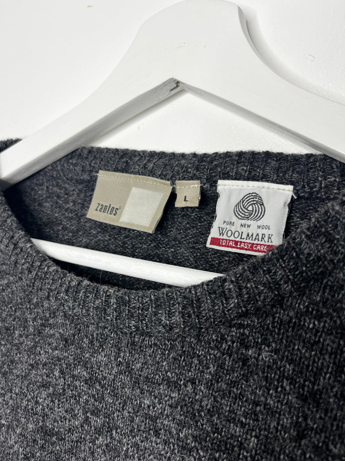 Grey Classic Wool 90s Jumper