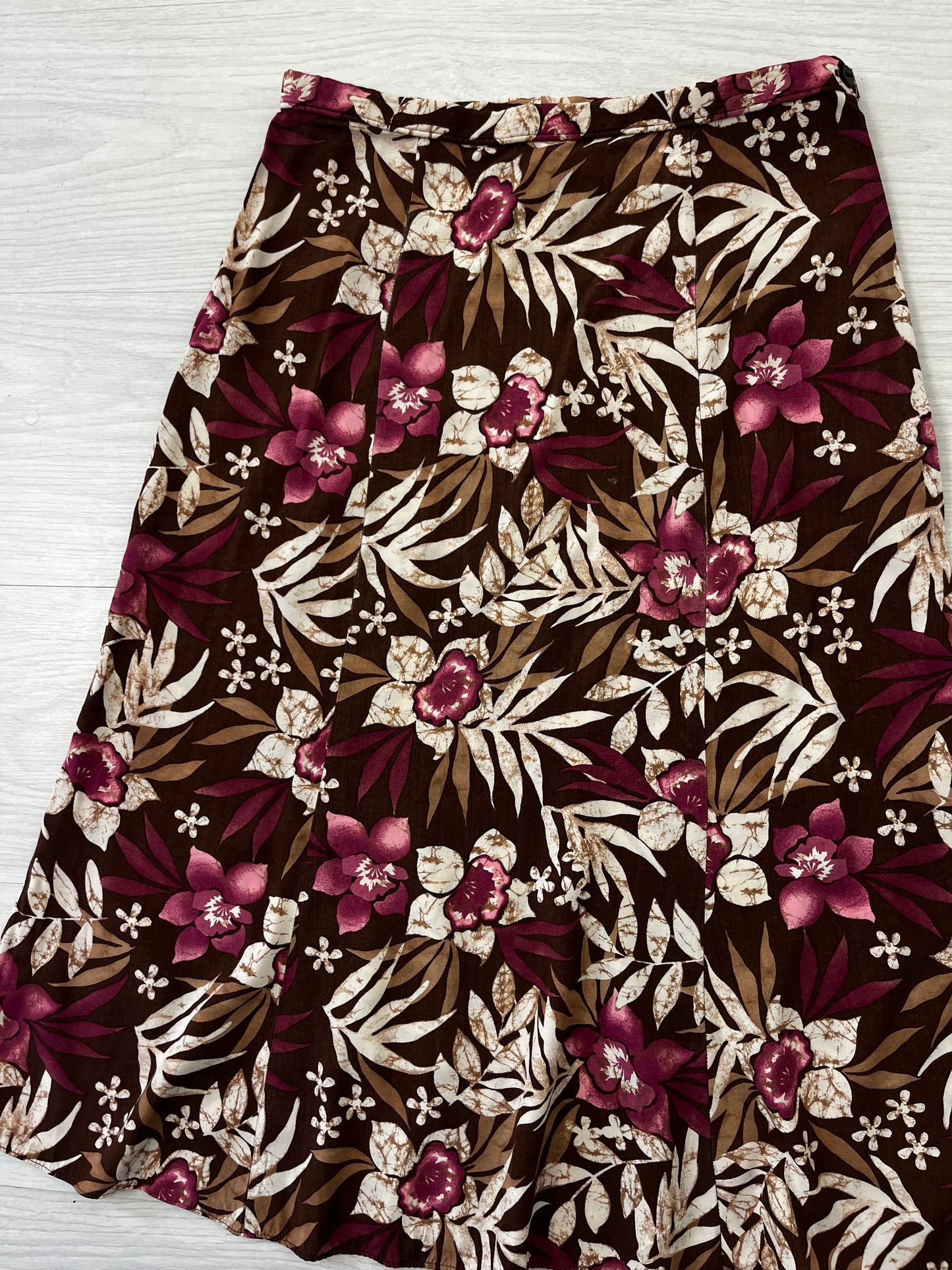 Vintage Floral Midi Skirt