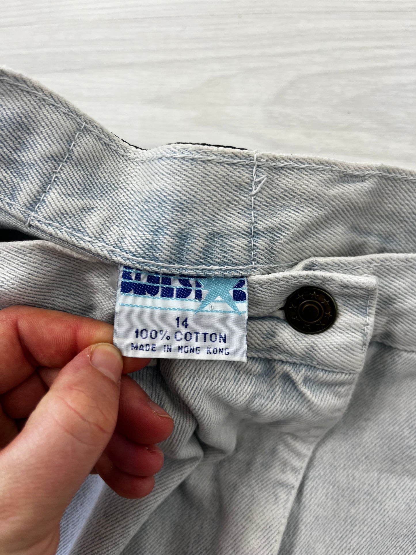 Highwaisted Light Denim Vintage Skirt
