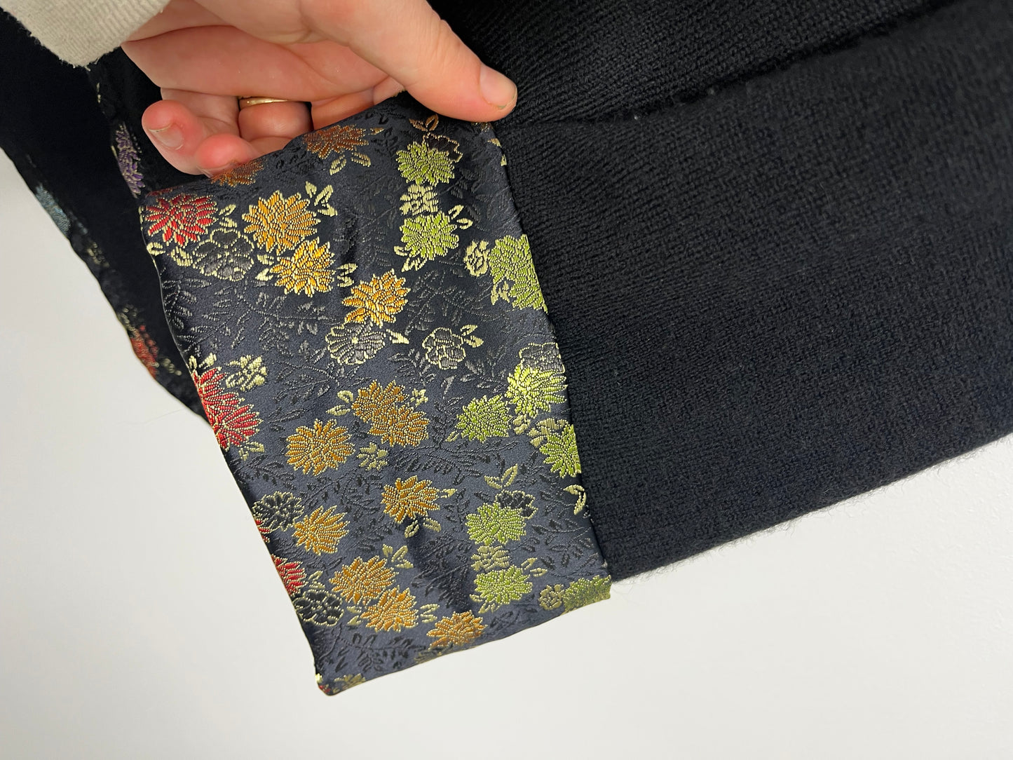 Oriental Elegance Vintage Light Cardigan