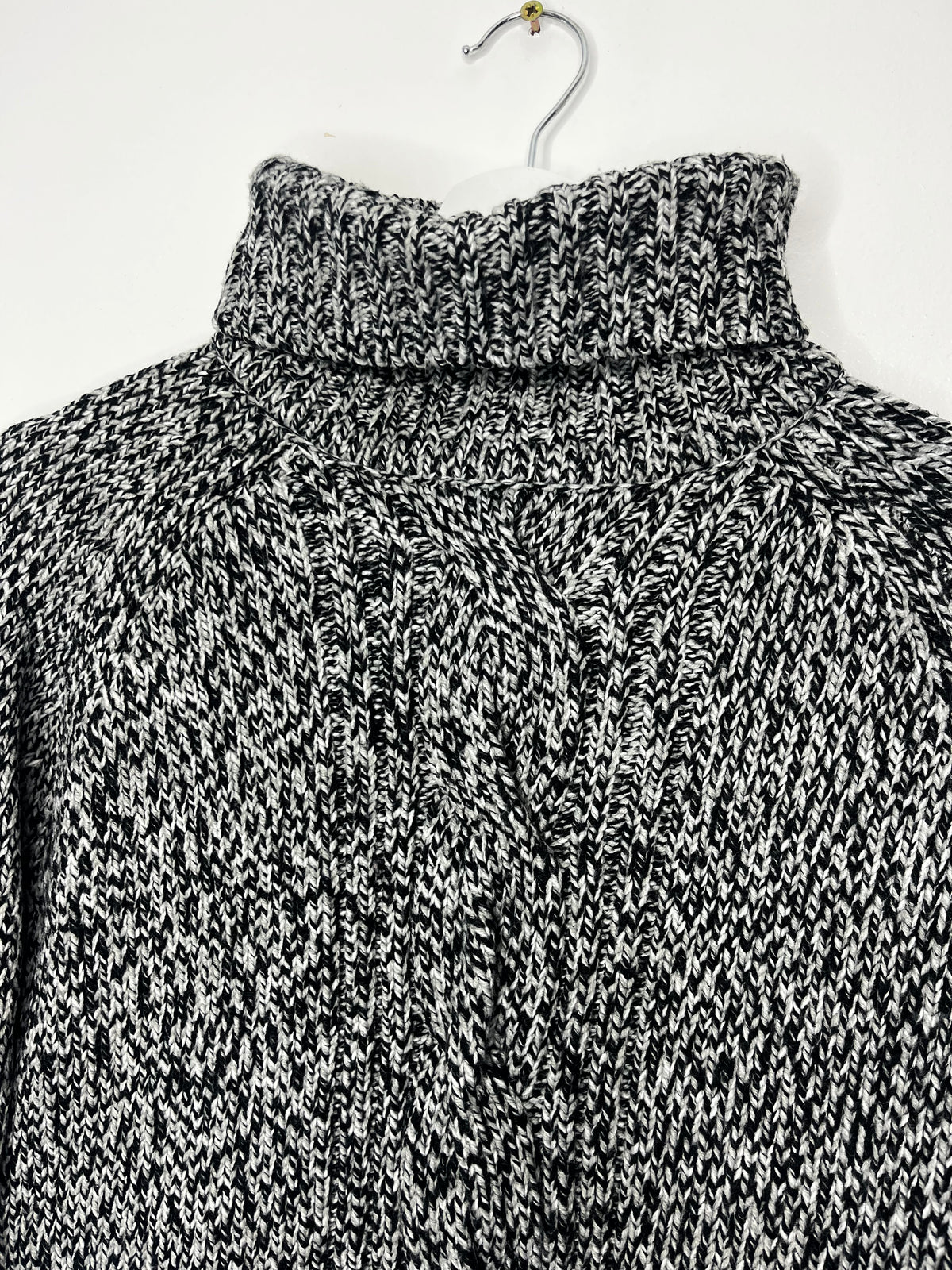 Monochrome Speckled Roll Neck Jumper