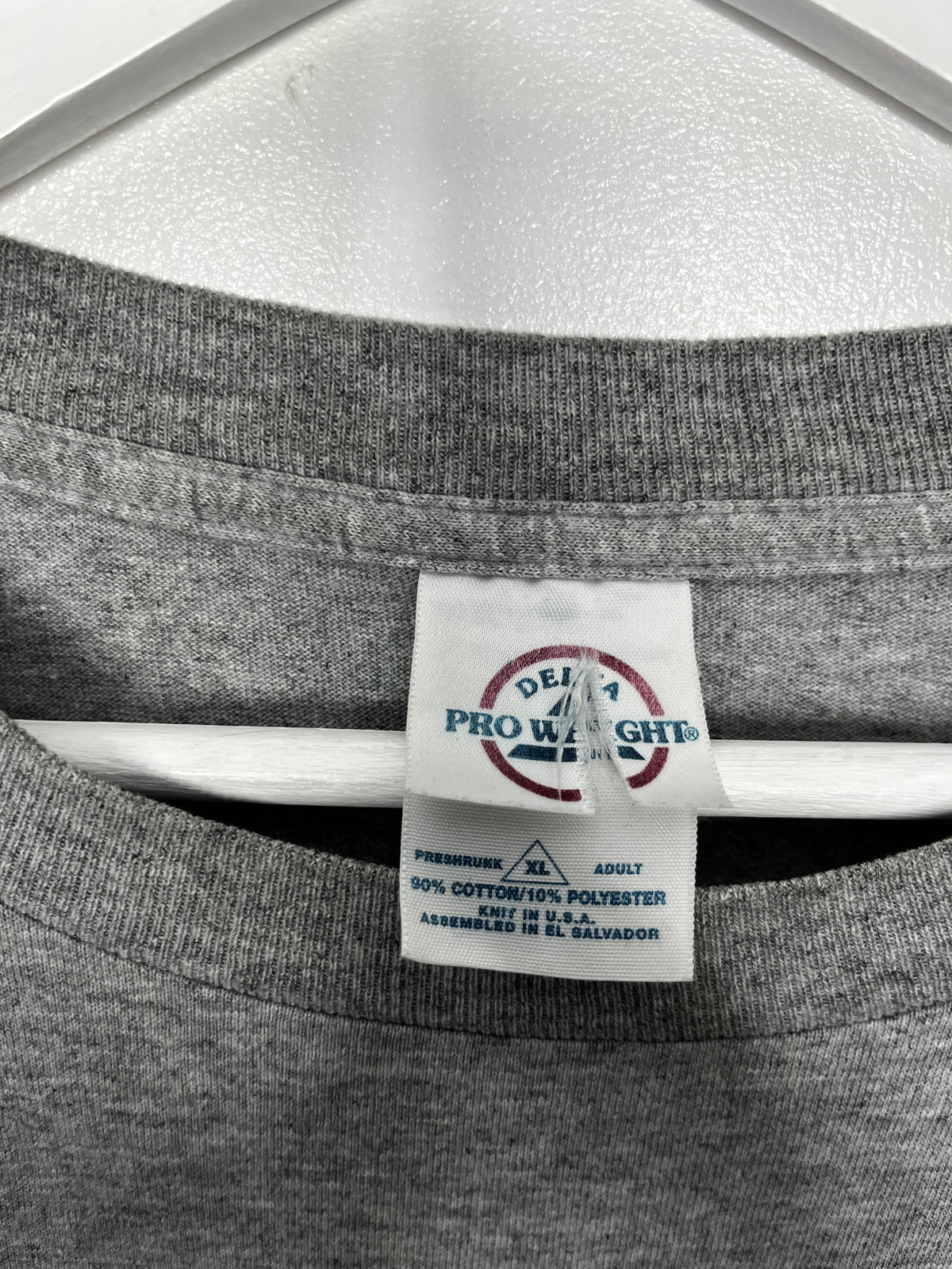 Grey Cotton 90s Print T-Shirt