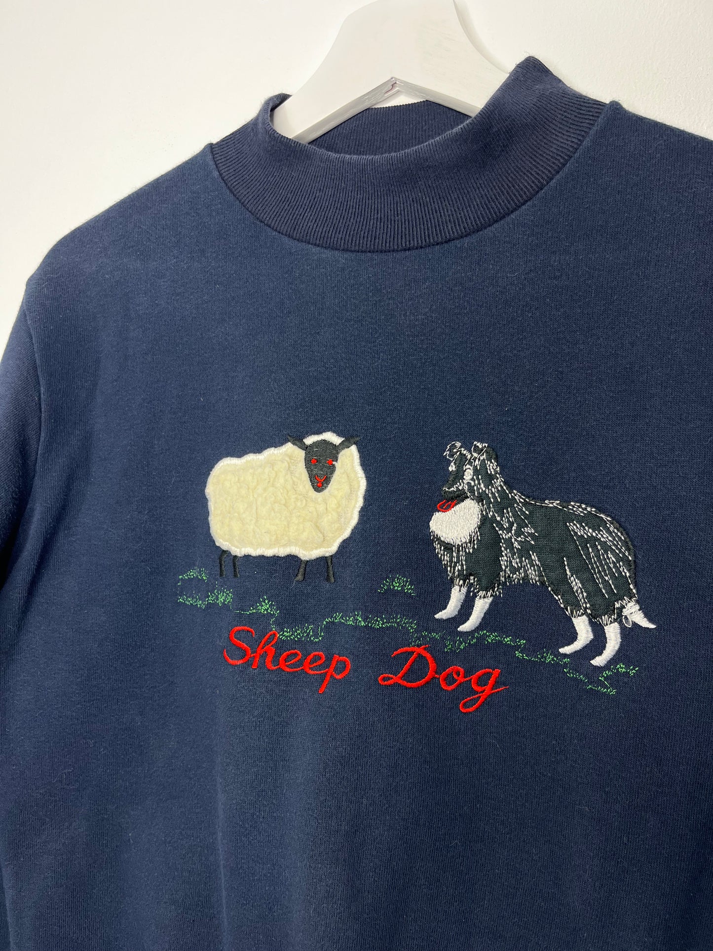 True Vintage Navy Sheep Dog Jumper