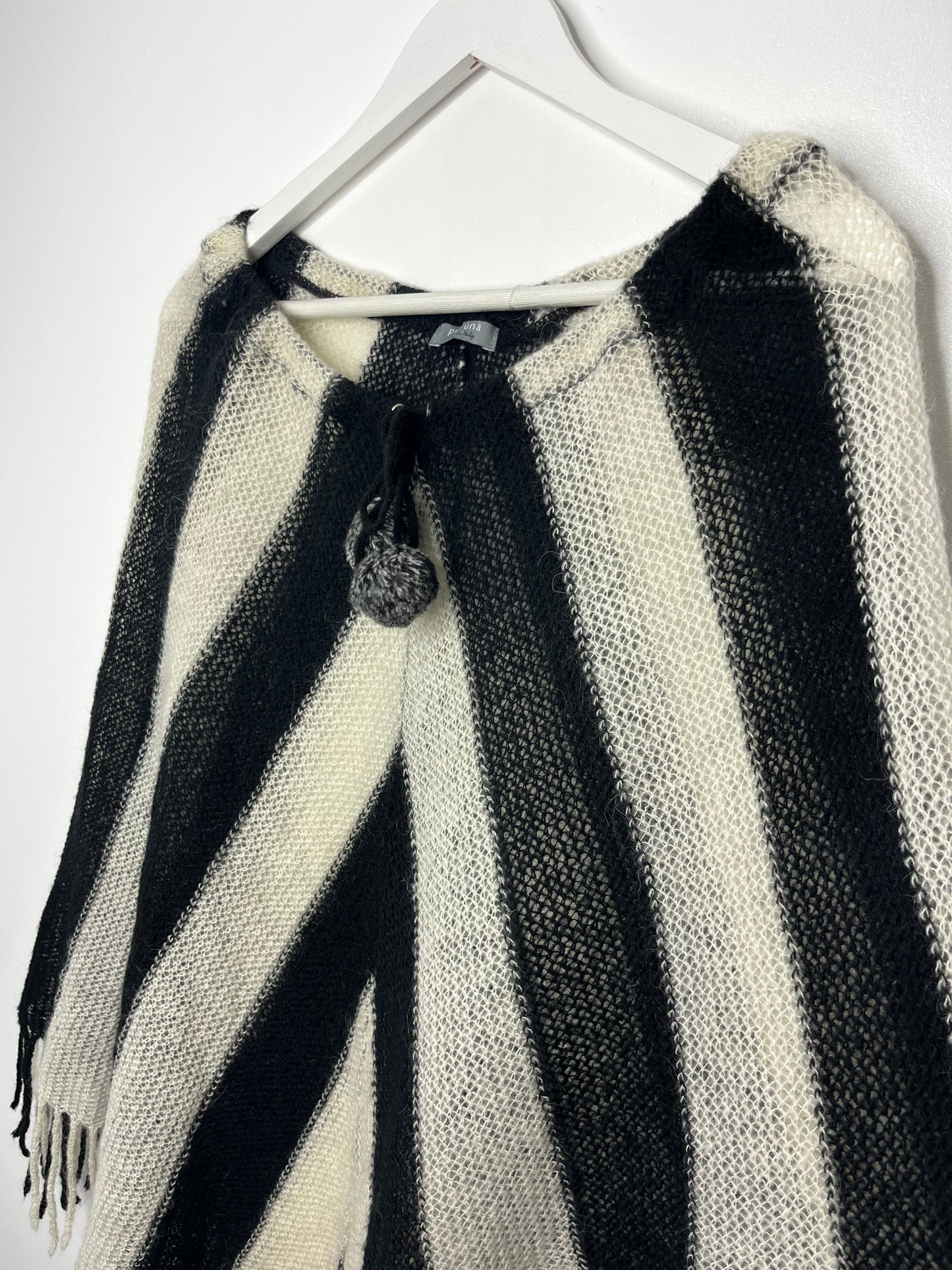 Y2k Monochrome Poncho