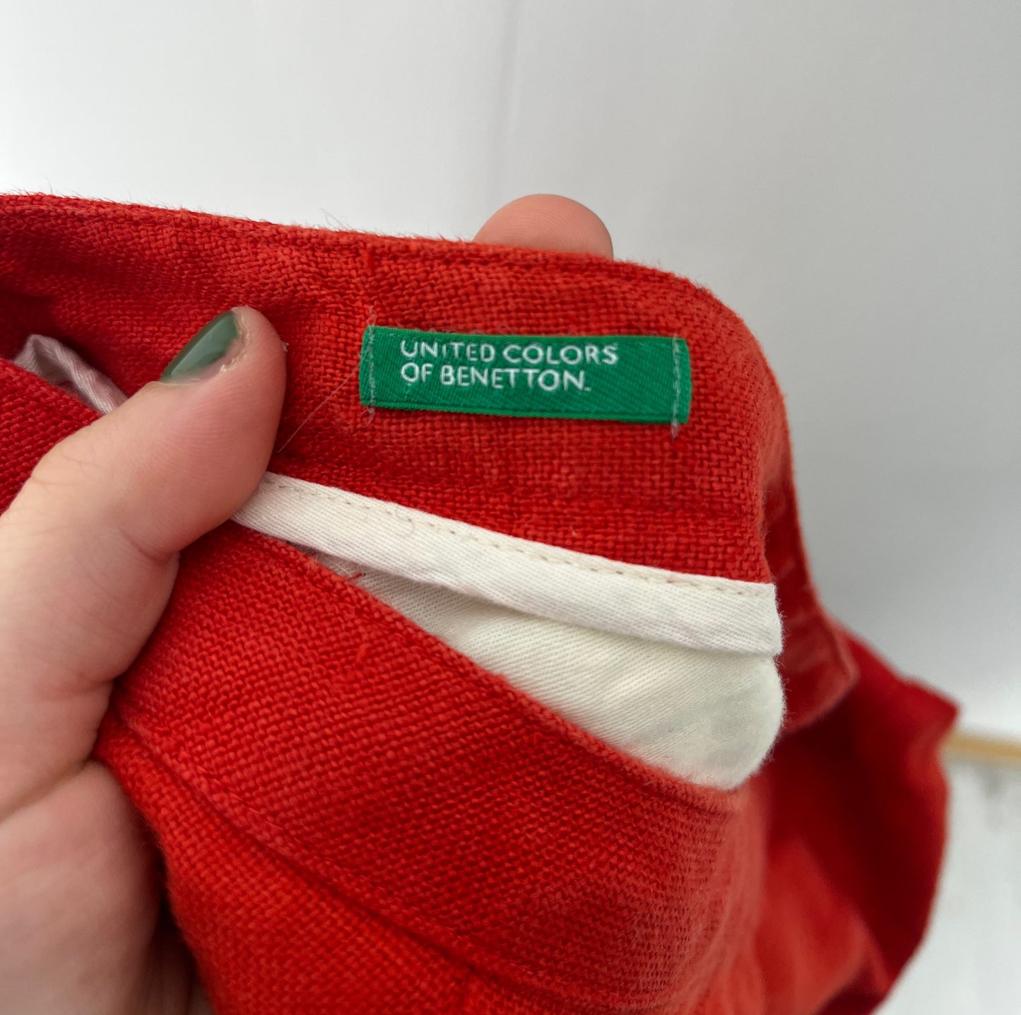 UCOB Red Linen Trousers