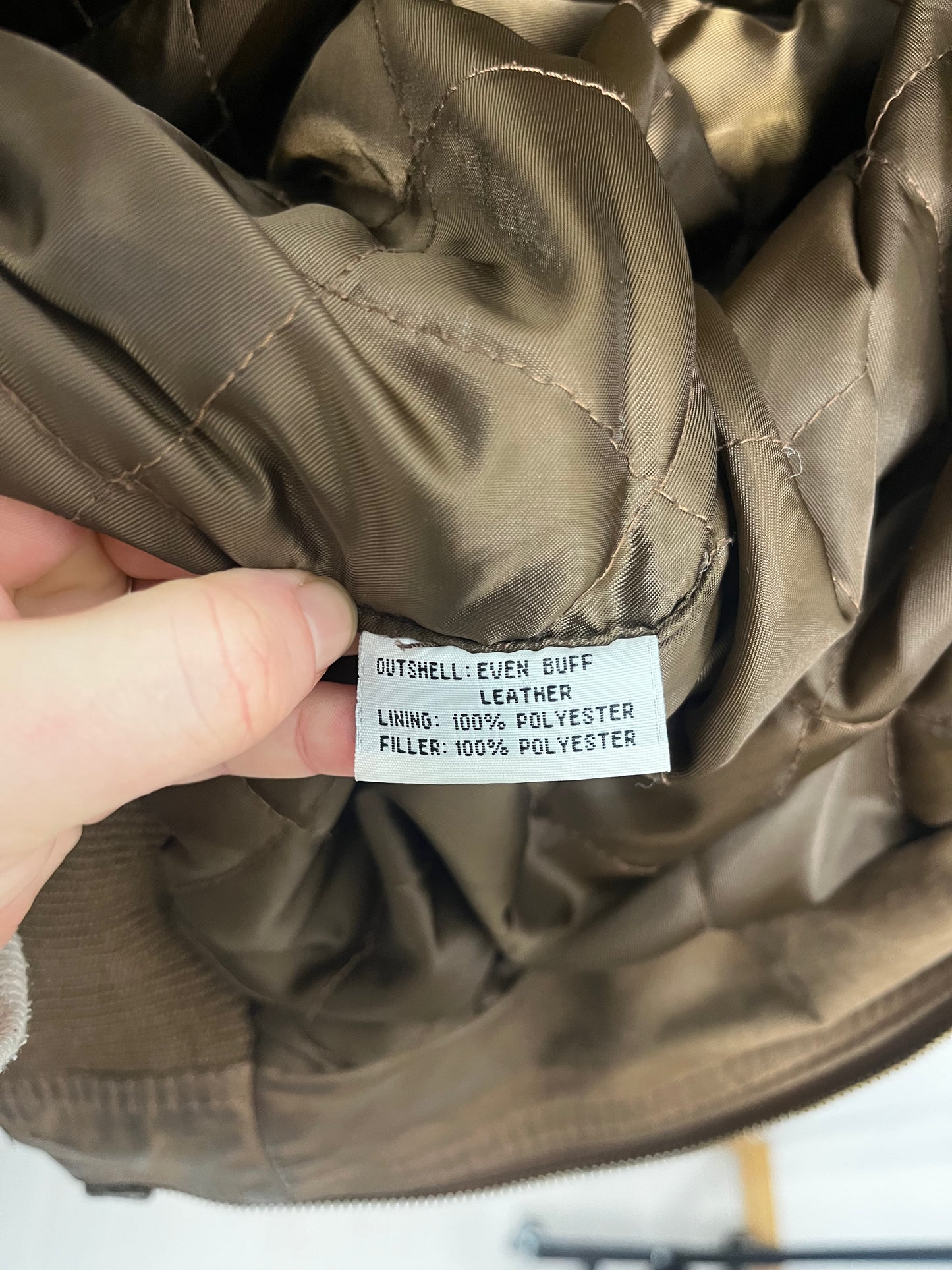 True Vintage Brown Leather Bomber Jacket