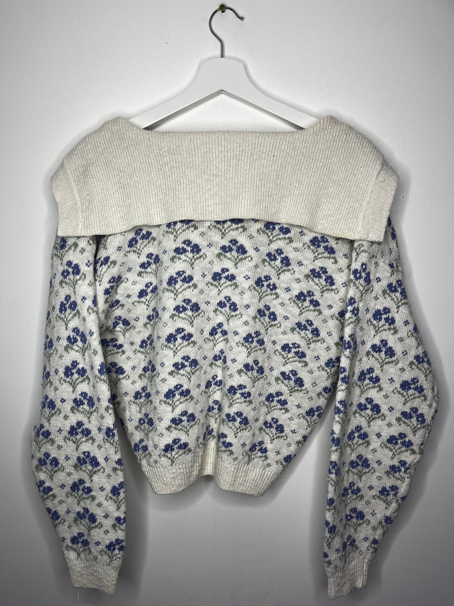 True Vintage Purple Flower Short Cardigan