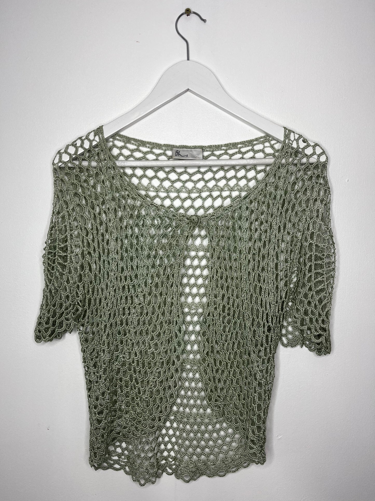 Pistachio Green Crochet Blouse