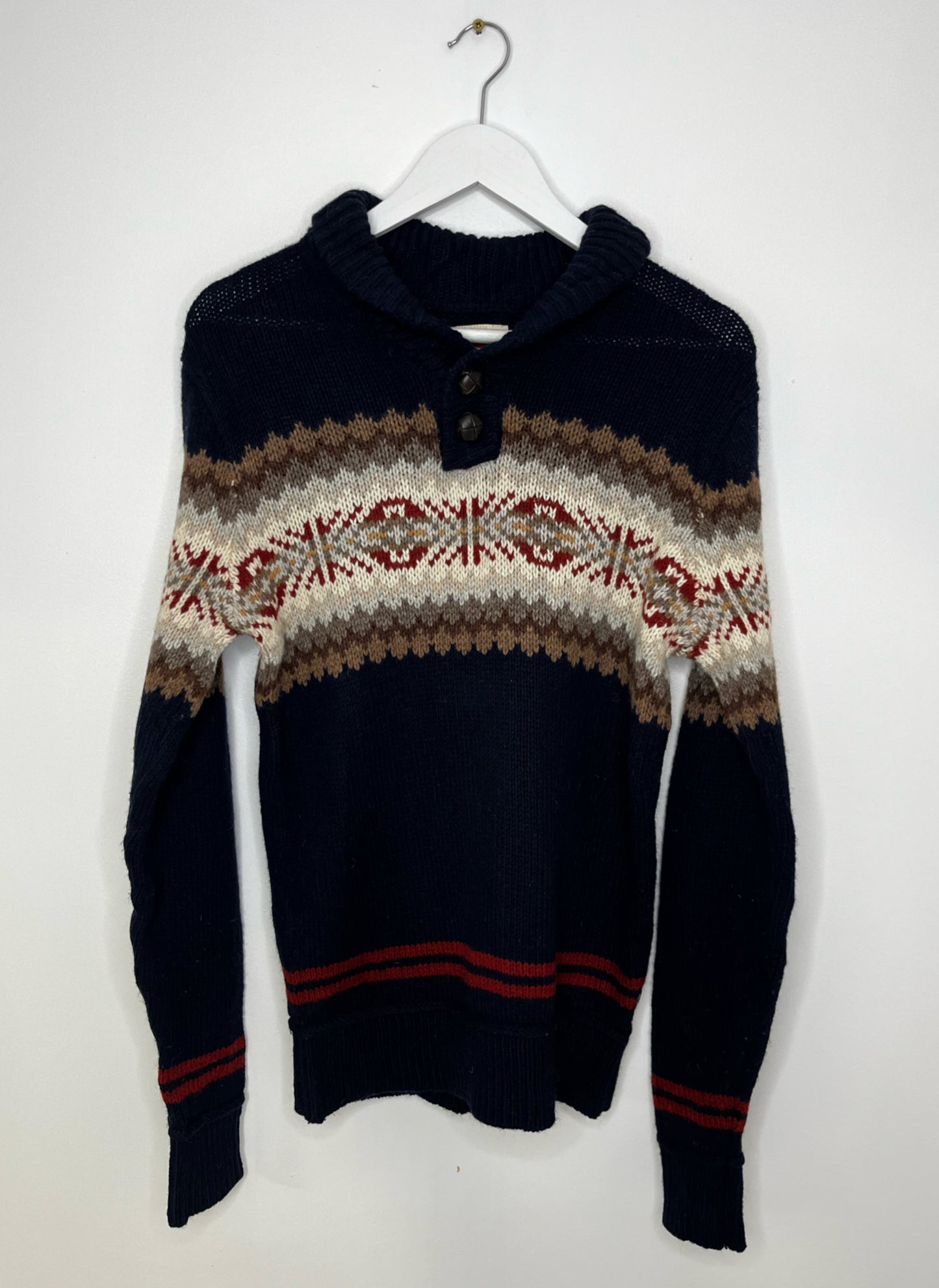 Navy Levis Quarter Button Jumper