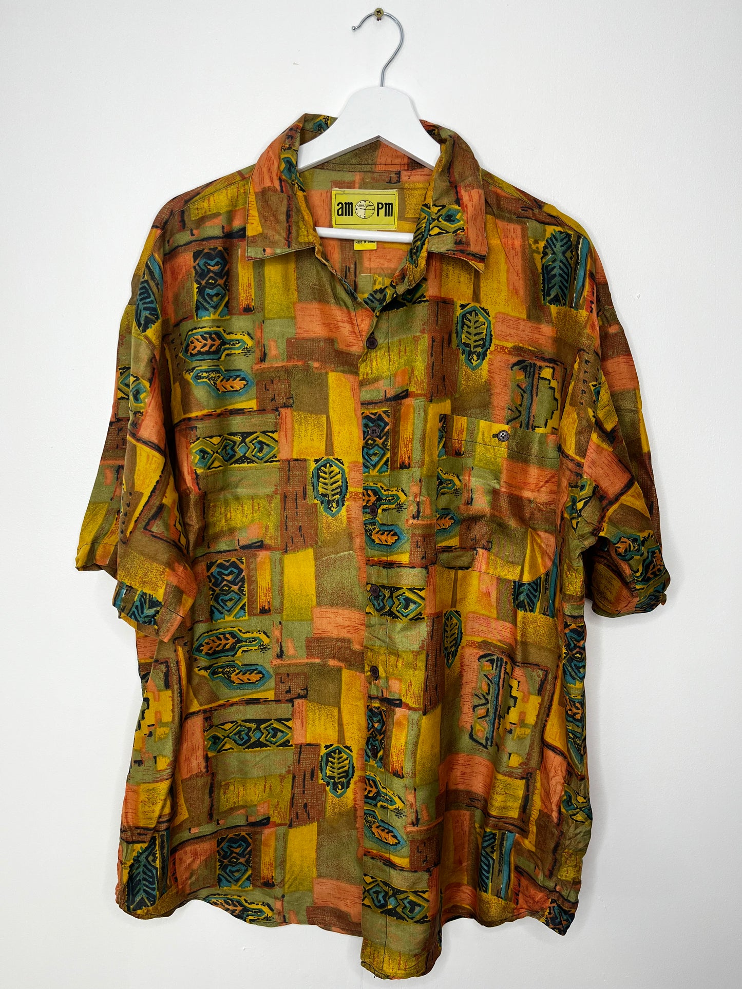 Deep Orange Vintage Silk Shirt