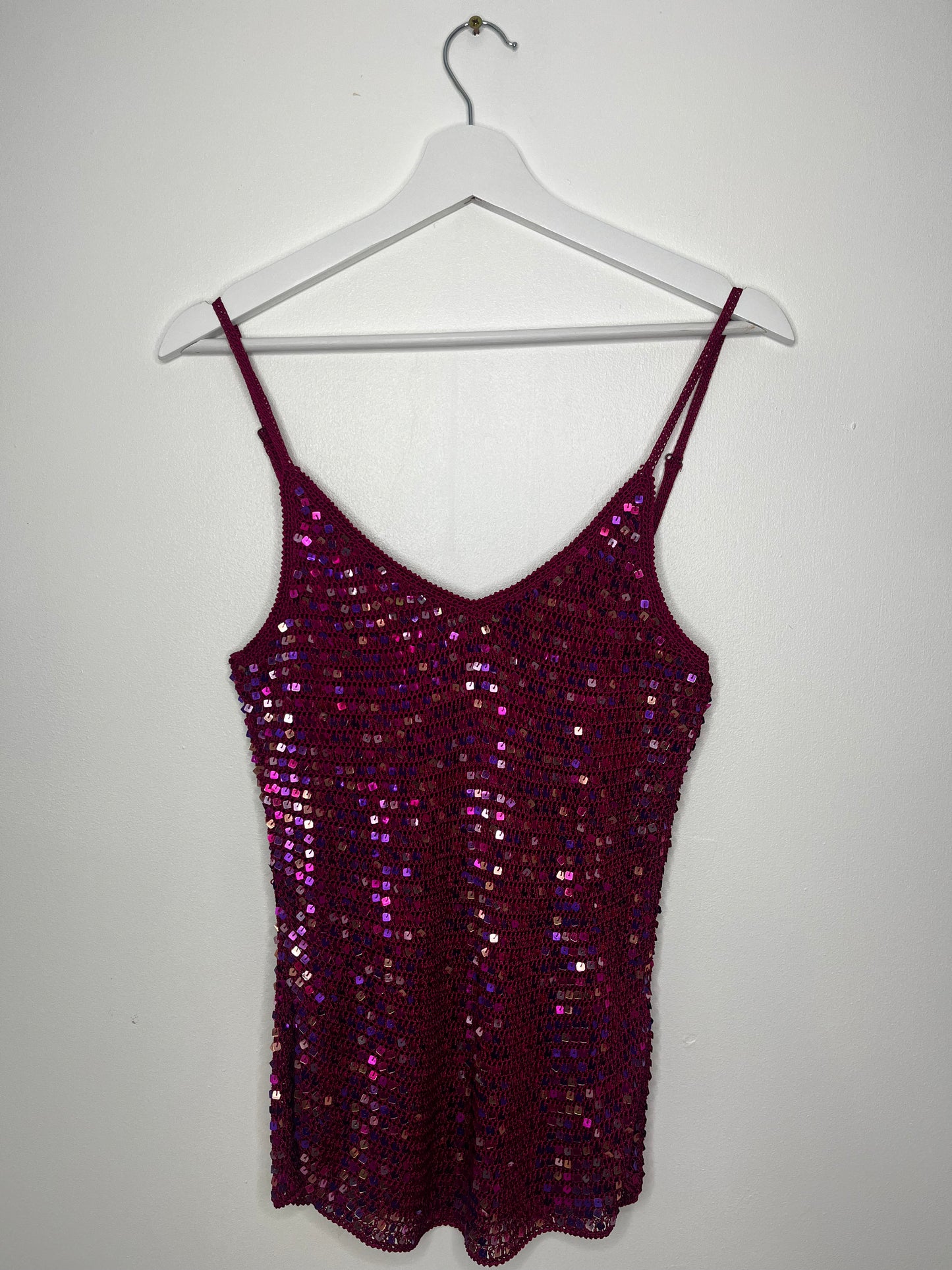 Pink Sequin Y2k Festival Top