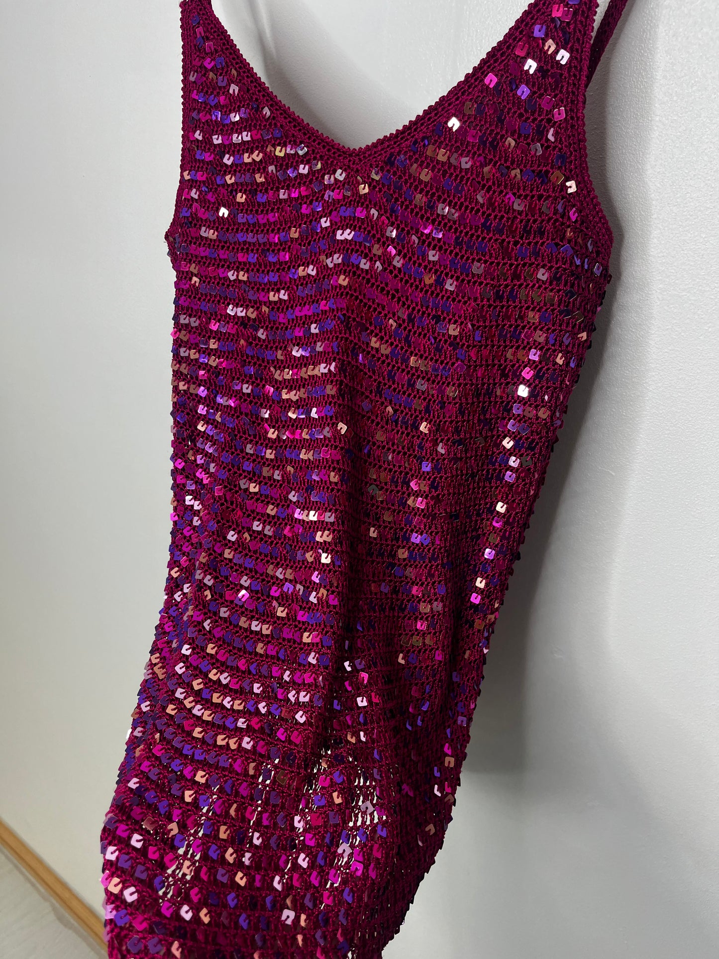 Pink Sequin Y2k Festival Top