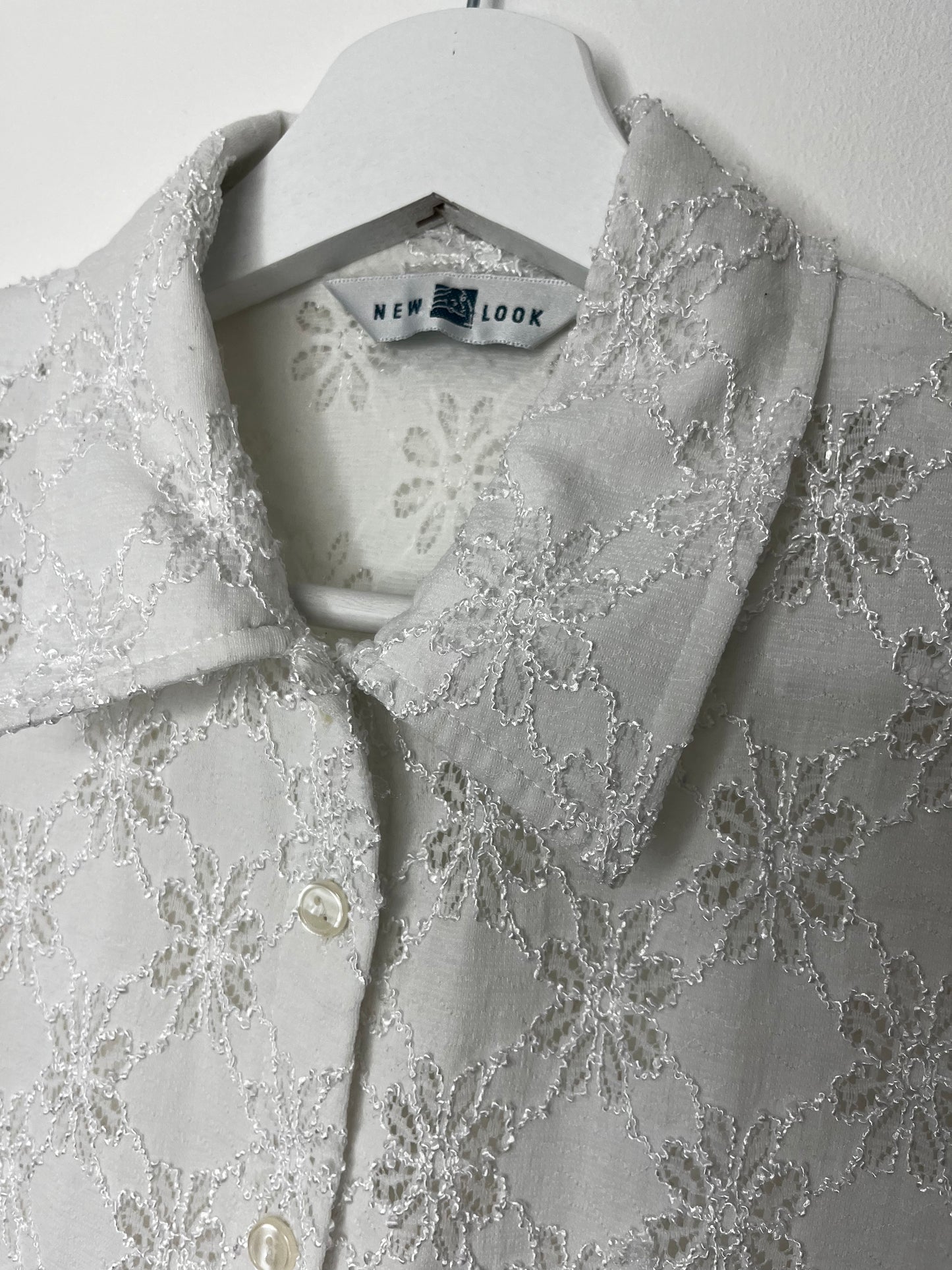 White Lace Vintage Blouse