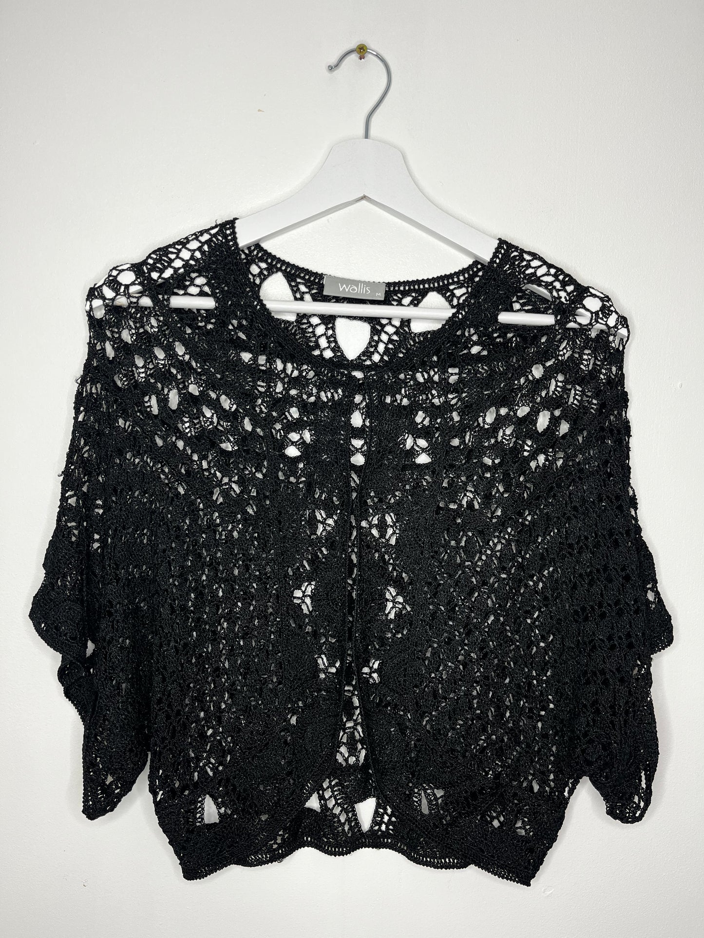 Black Crochet Vintage Blouse