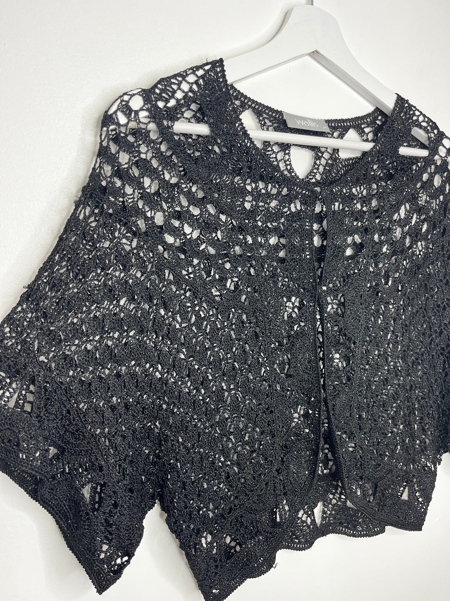 Black Crochet Vintage Blouse