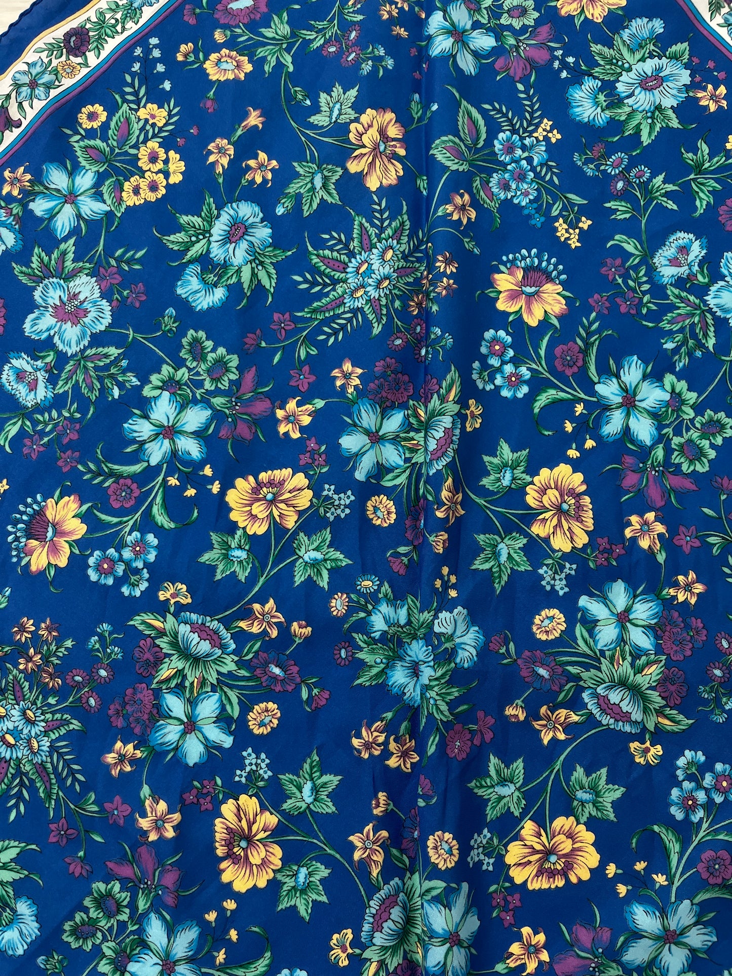 Blue Vintage Scarf Top Accessory
