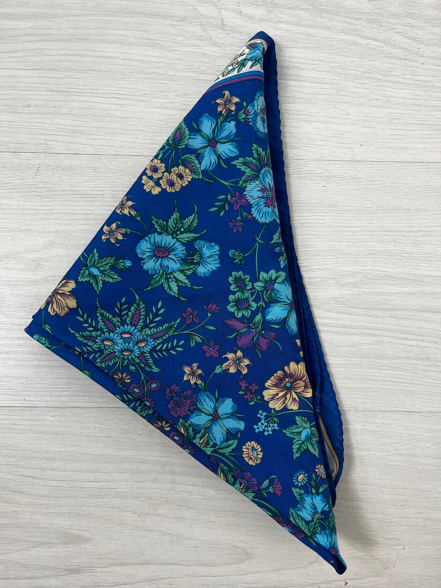 Blue Vintage Scarf Top Accessory