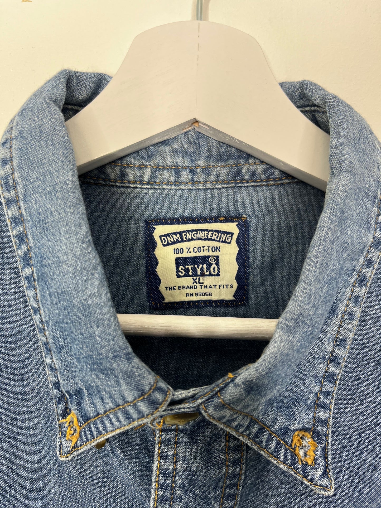 Short Sleeve Las Vegas Vintage Denim Shirt