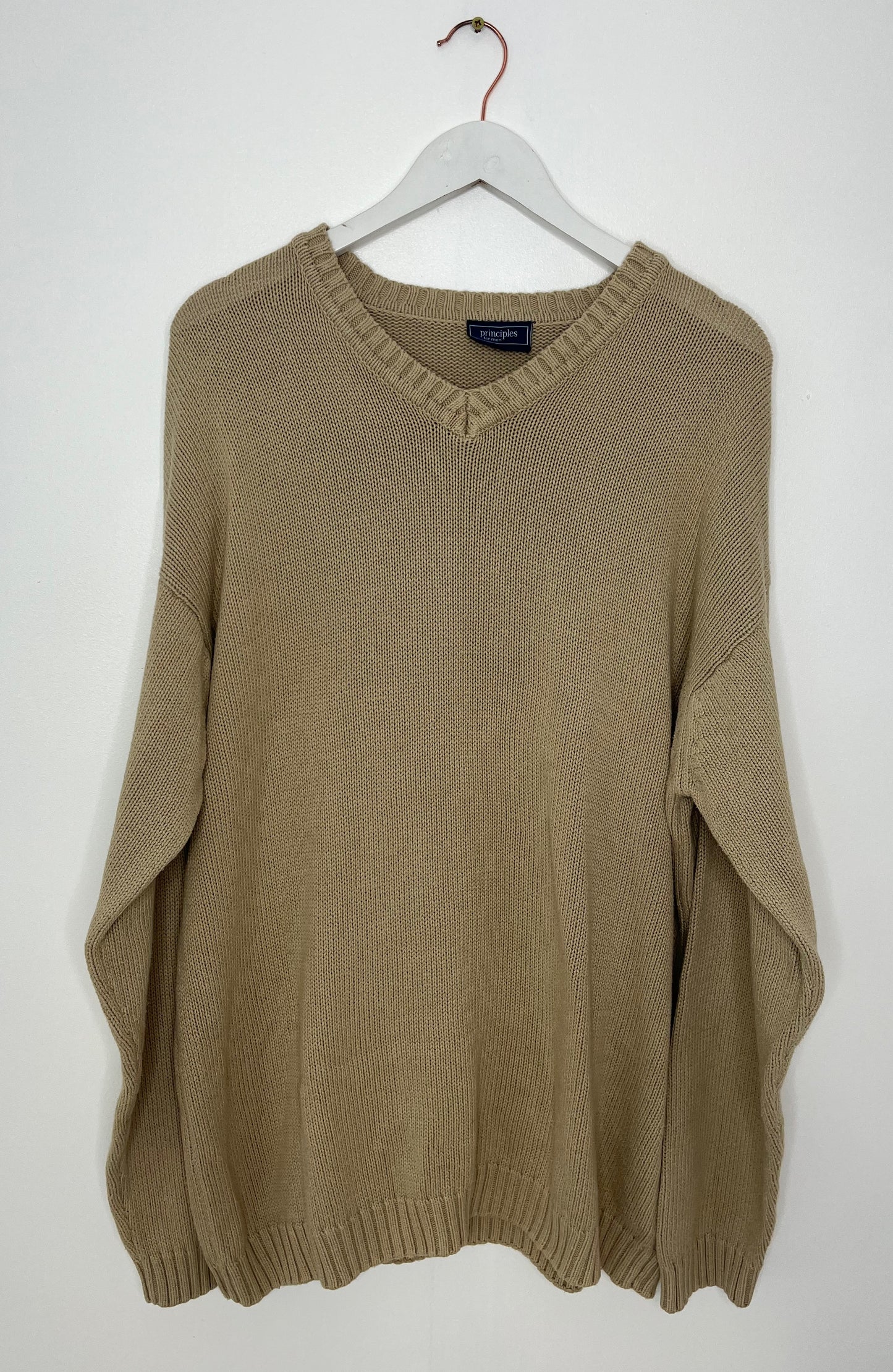 Oversized slouchy beige jumper