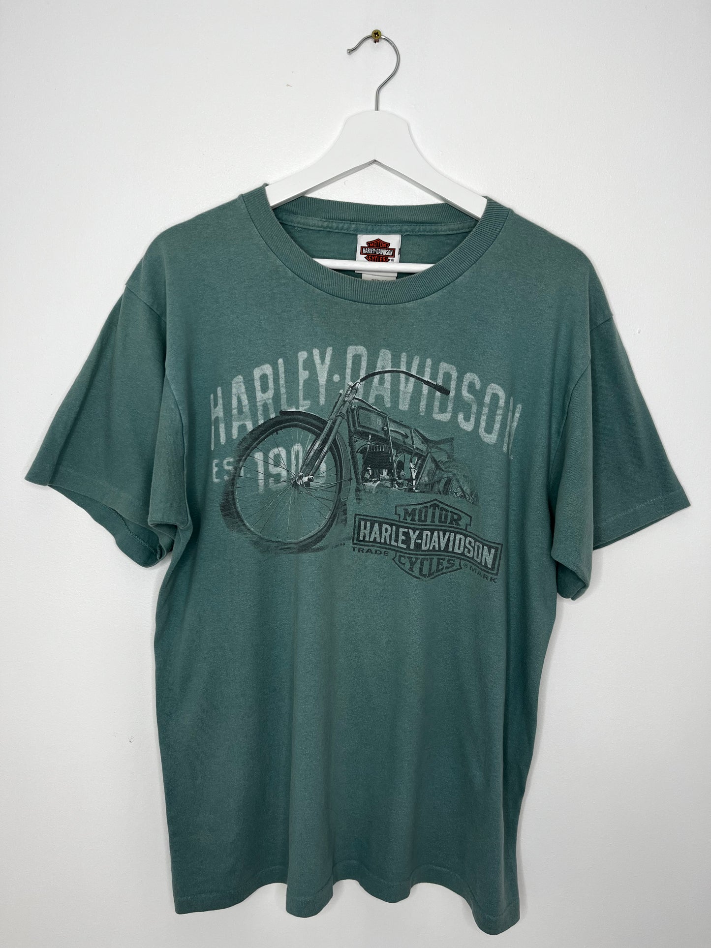 Vintage Harley Davidson Teal Top