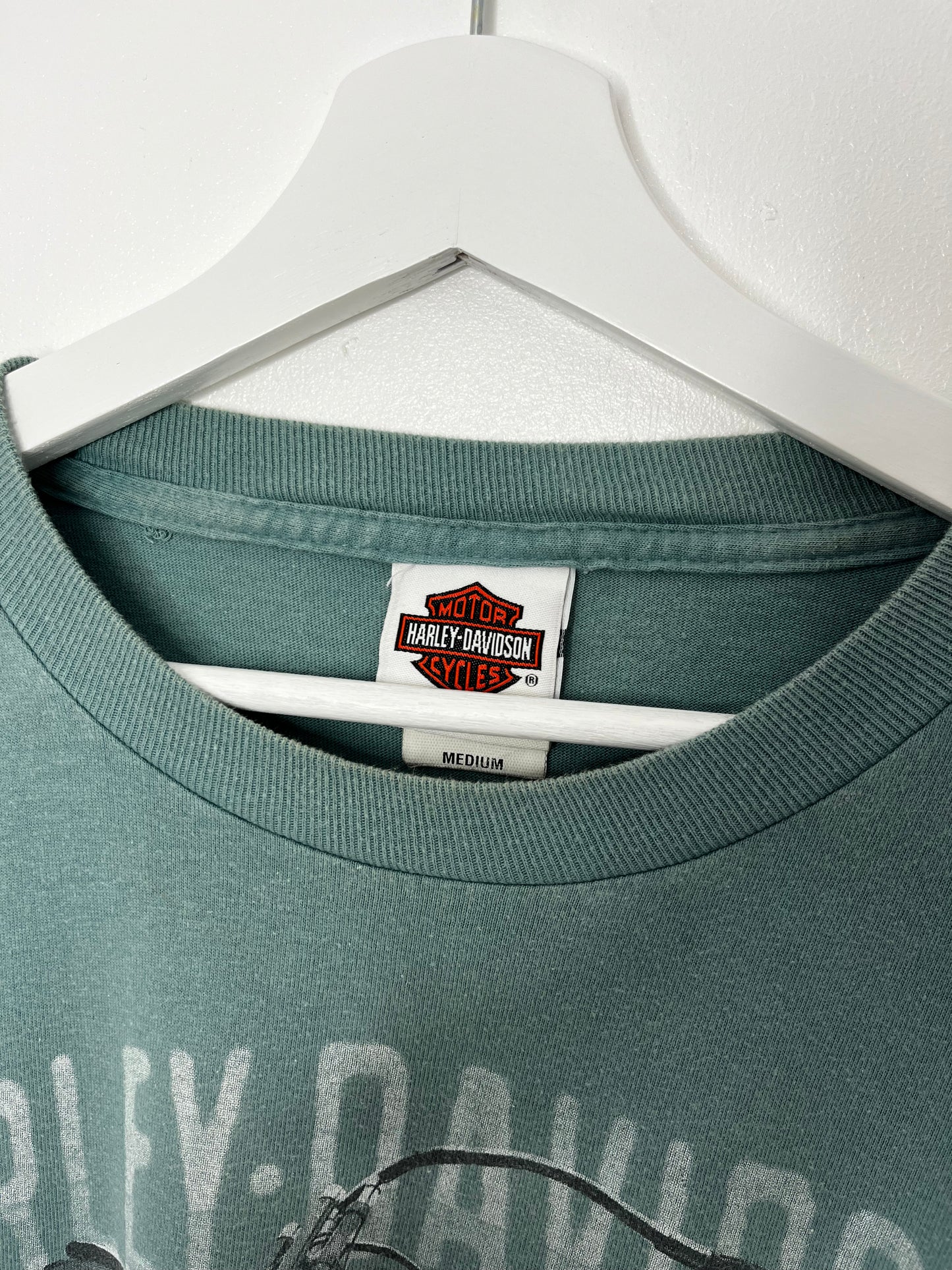 Vintage Harley Davidson Teal Top
