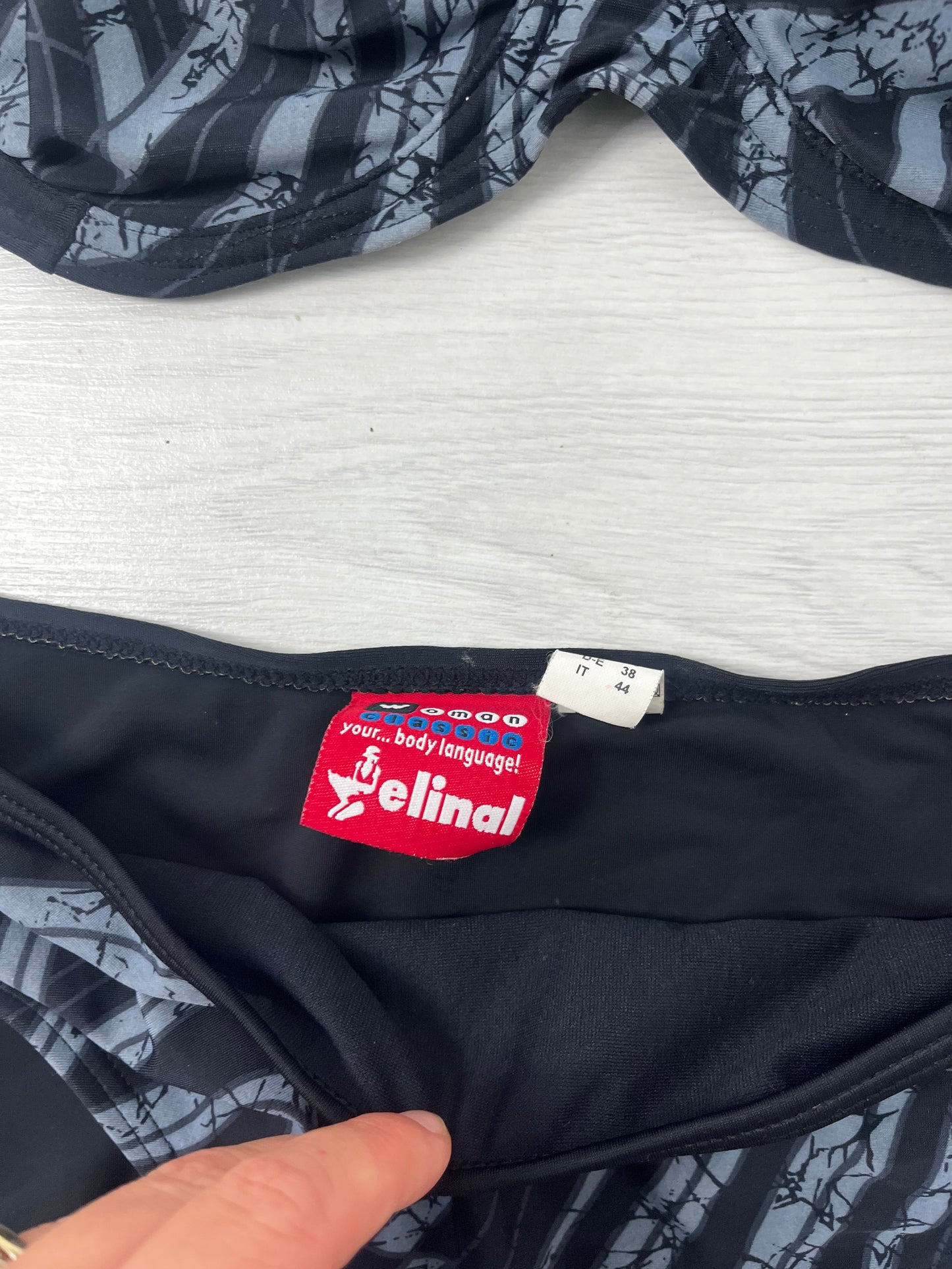 Grey & Black Vintage 90s Bikini