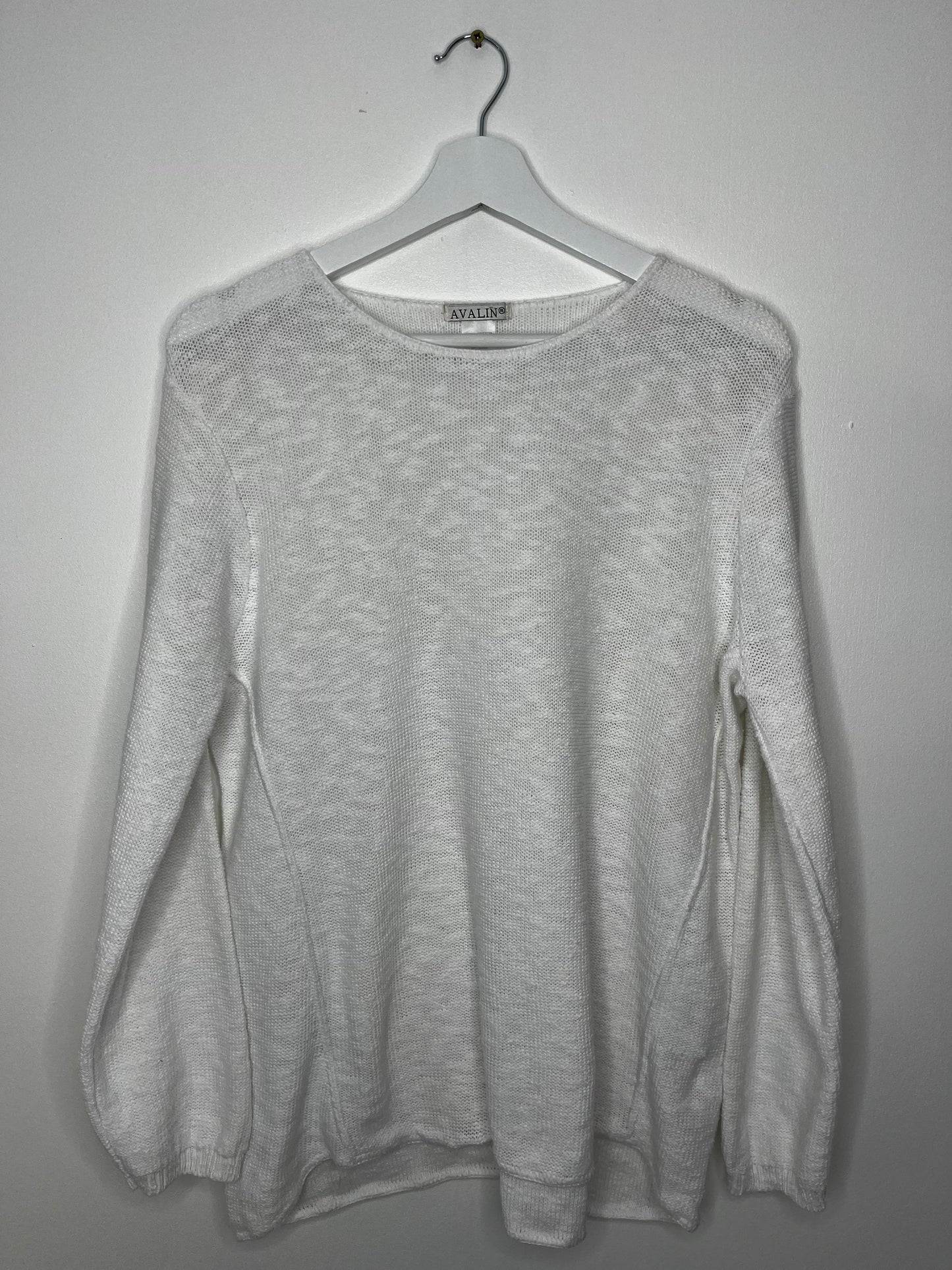 Pure Cotton White Vintage Light Jumper