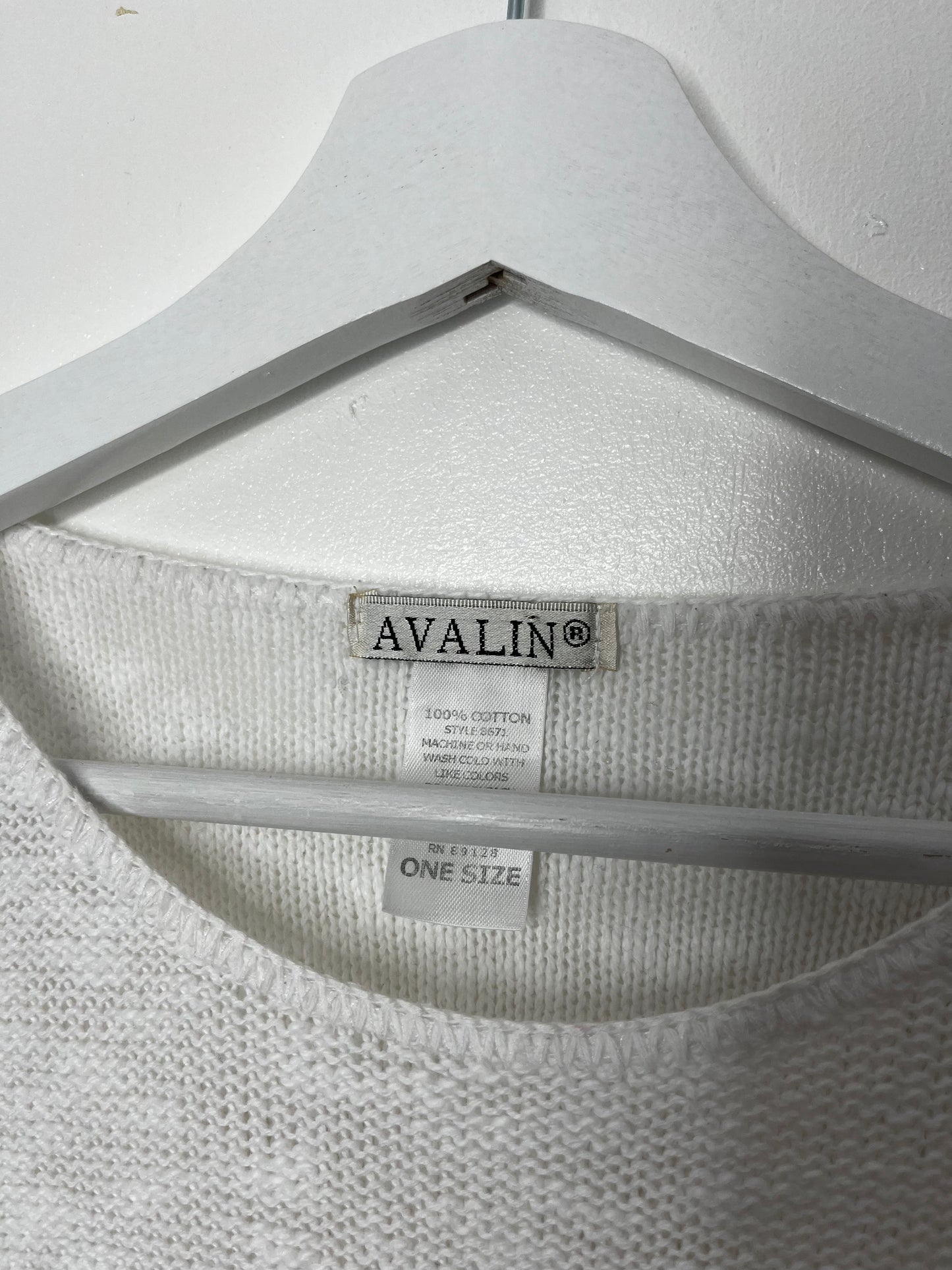 Pure Cotton White Vintage Light Jumper