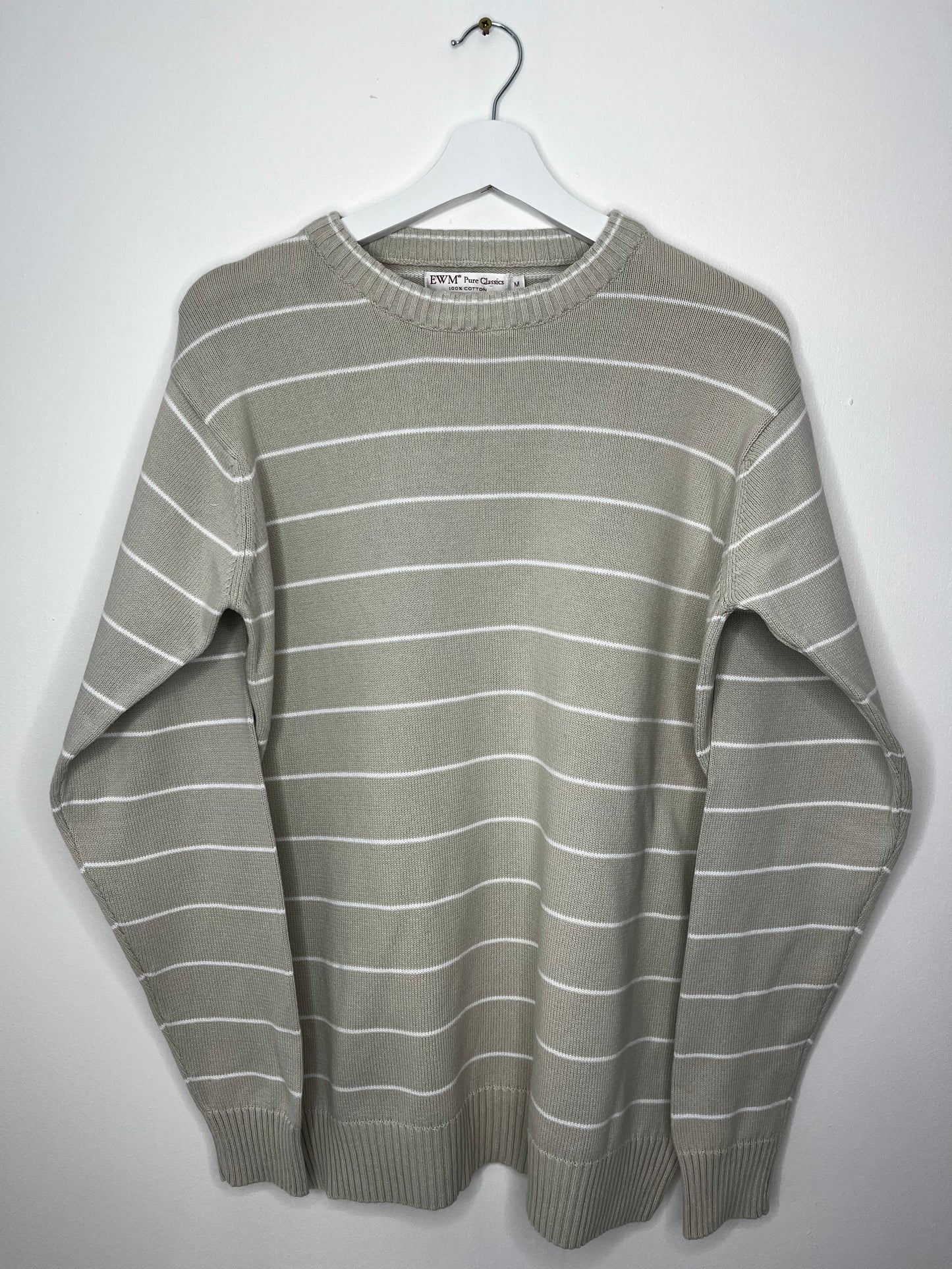 Cream Cotton Stripe Vintage Jumper