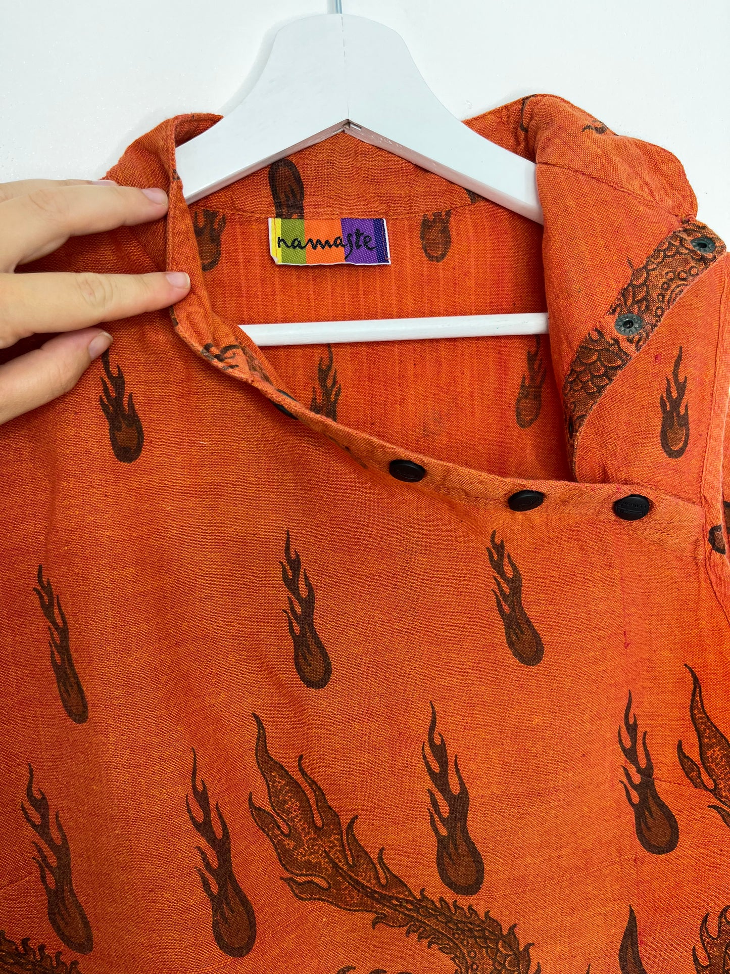 Orange y2k Dragon Top