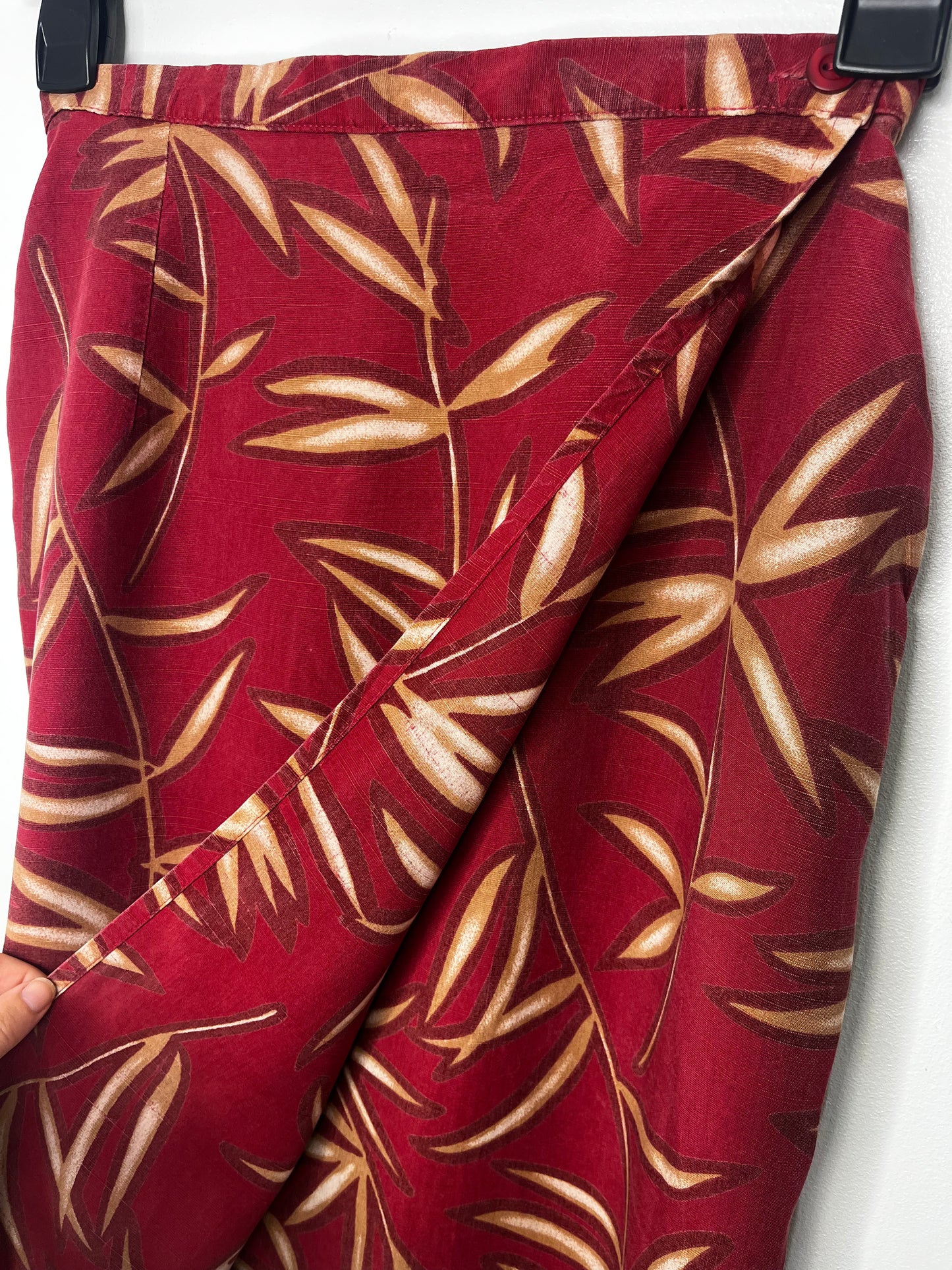 Autumnal Wrap Effect Vintage Skirt