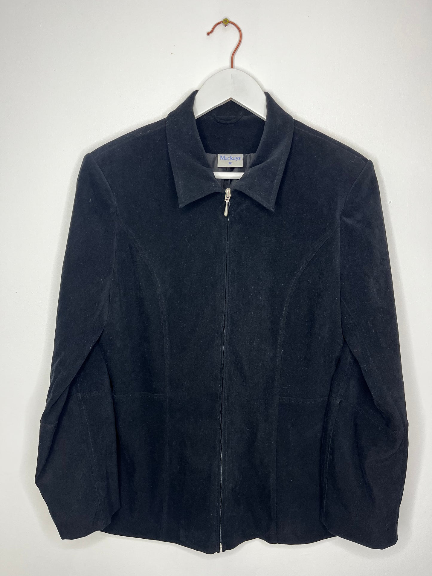 Black Casual Every Day Vintage Zip Jacket