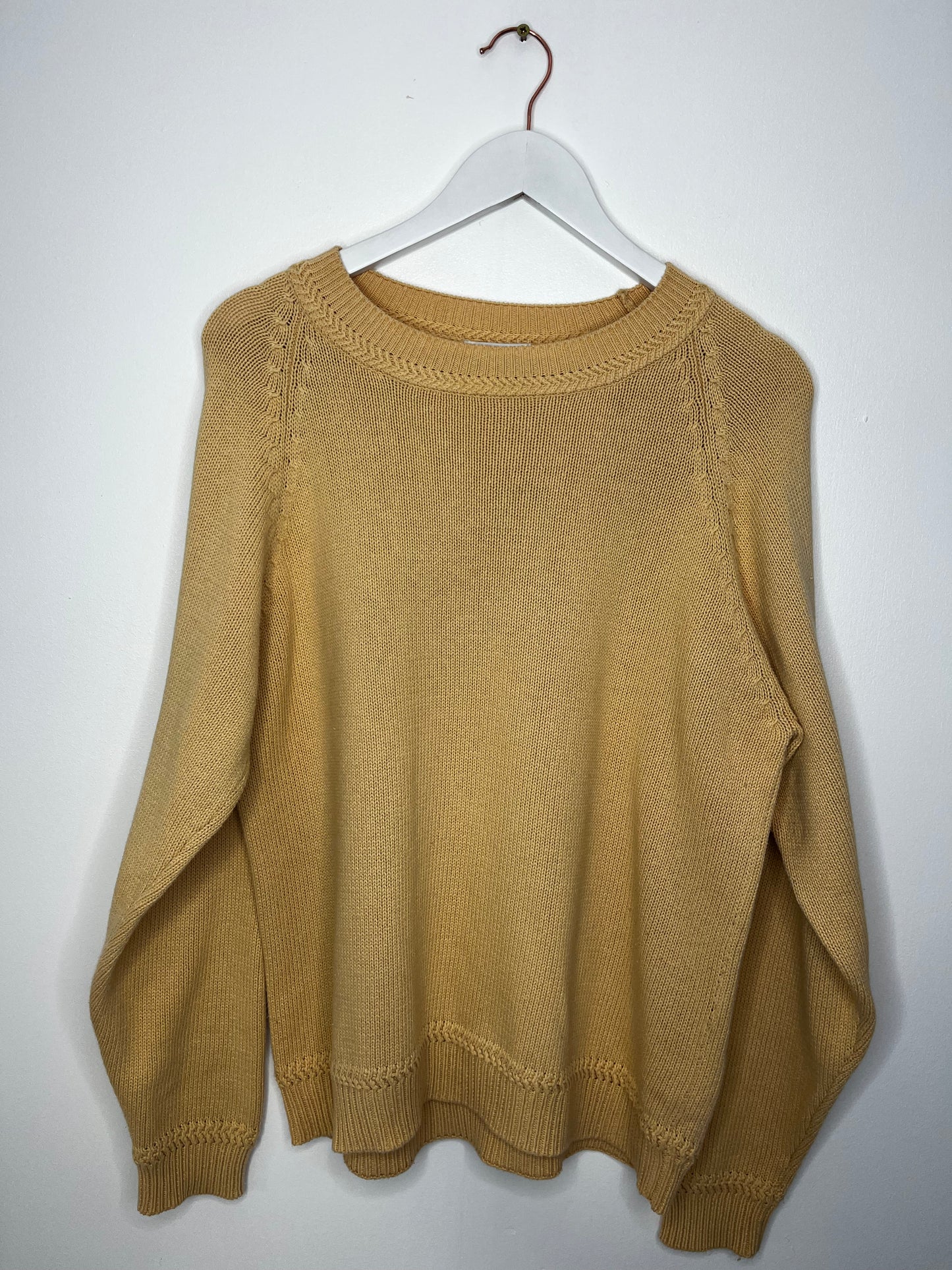 Butter Yellow Casual Knit Vintage Jumper