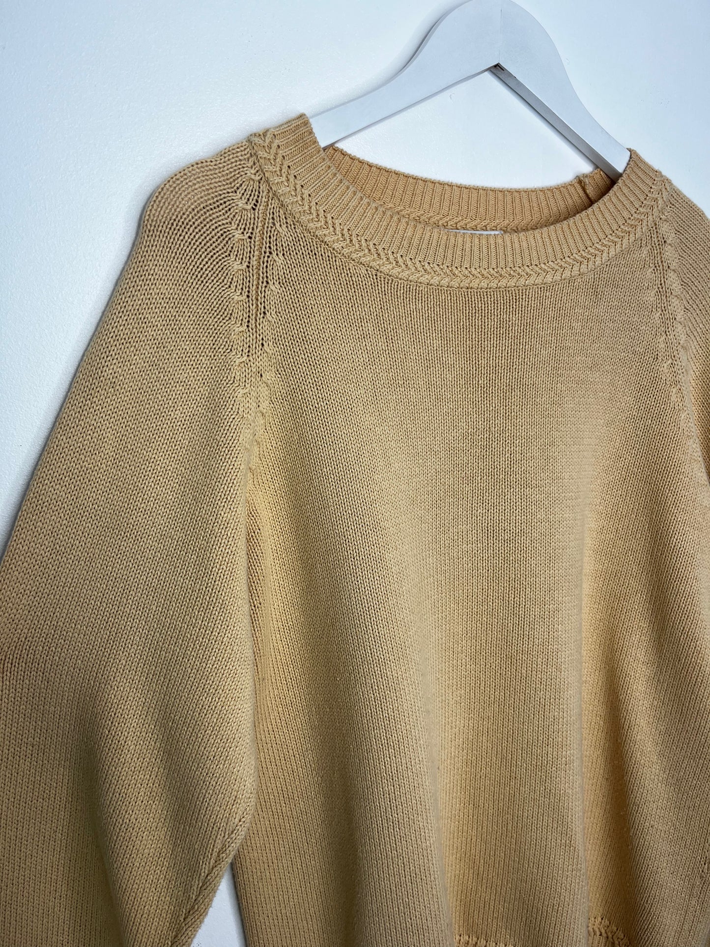 Butter Yellow Casual Knit Vintage Jumper
