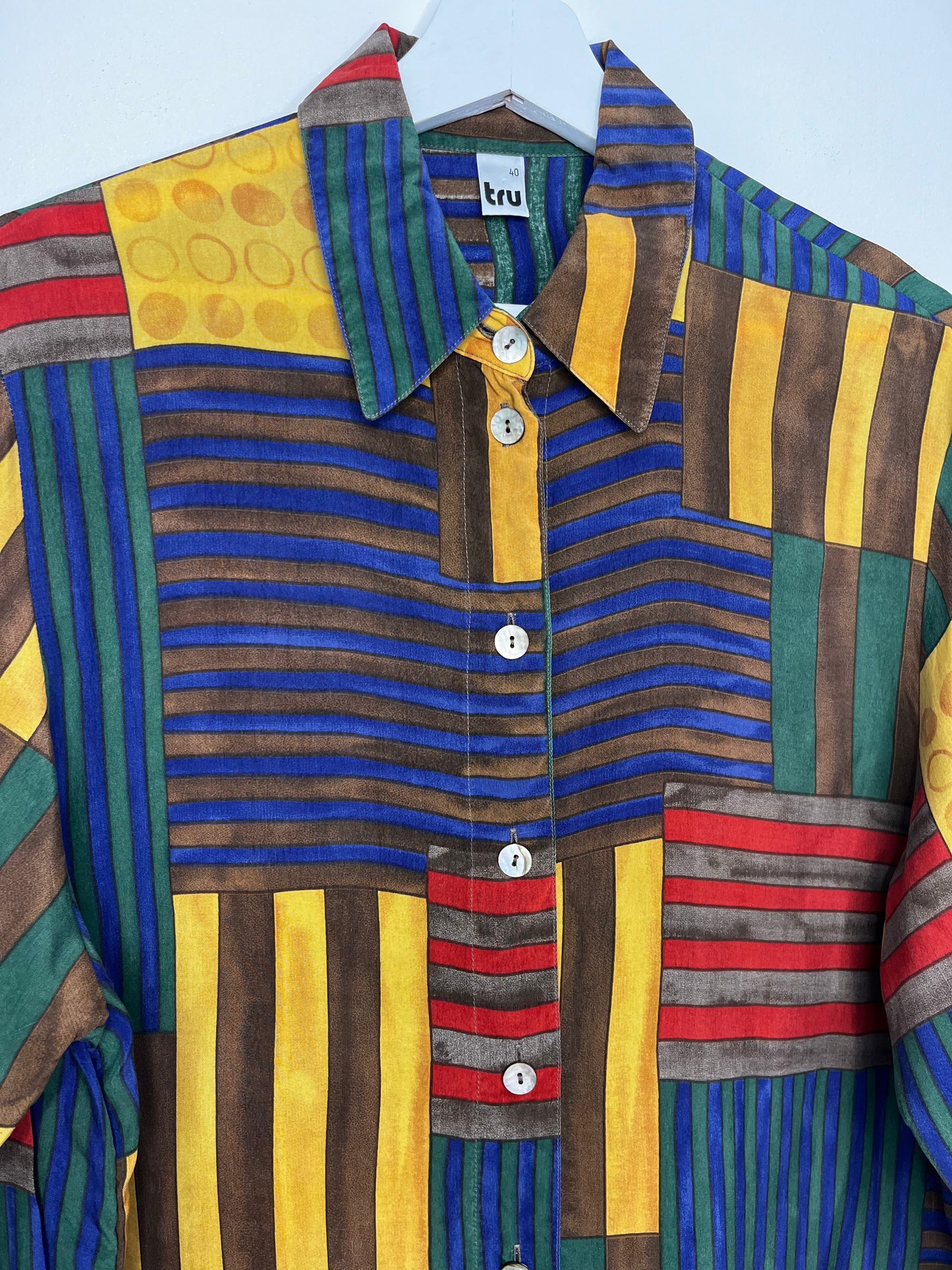 Long Sleeve Autumn Tone Vintage Shirt