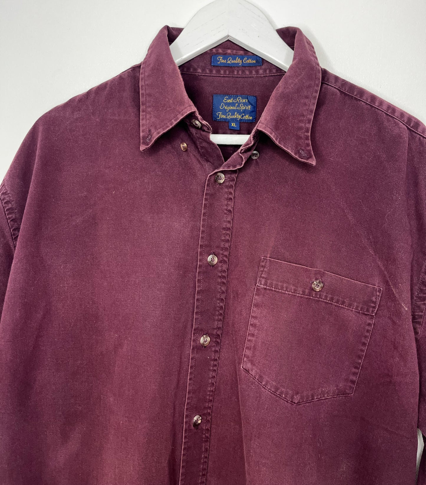 Thick Cotton Plum Vintage Shirt