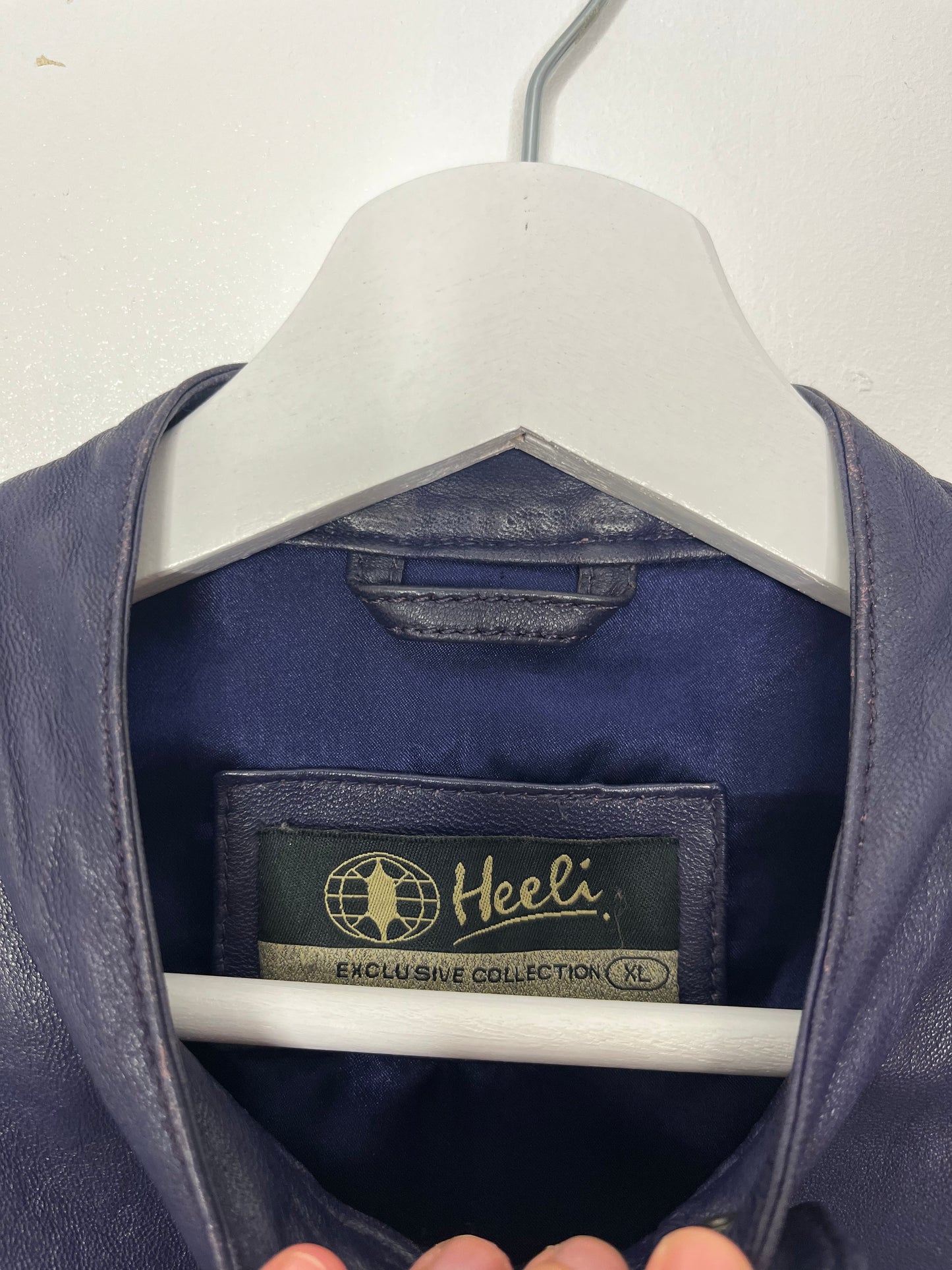Y2k purple leather vintage jacket