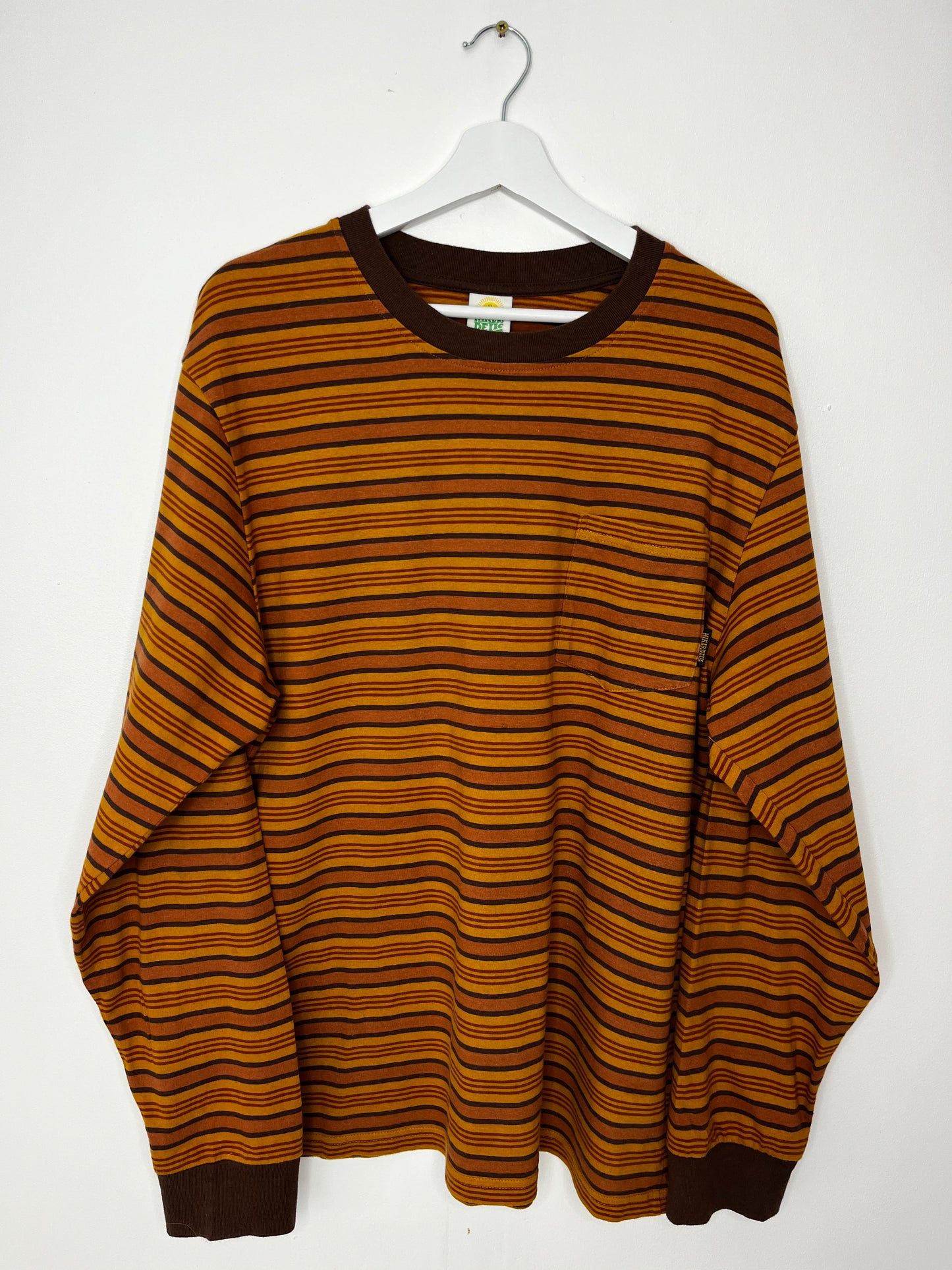 Long Sleeve Warm Tone Stripe T-Shirt