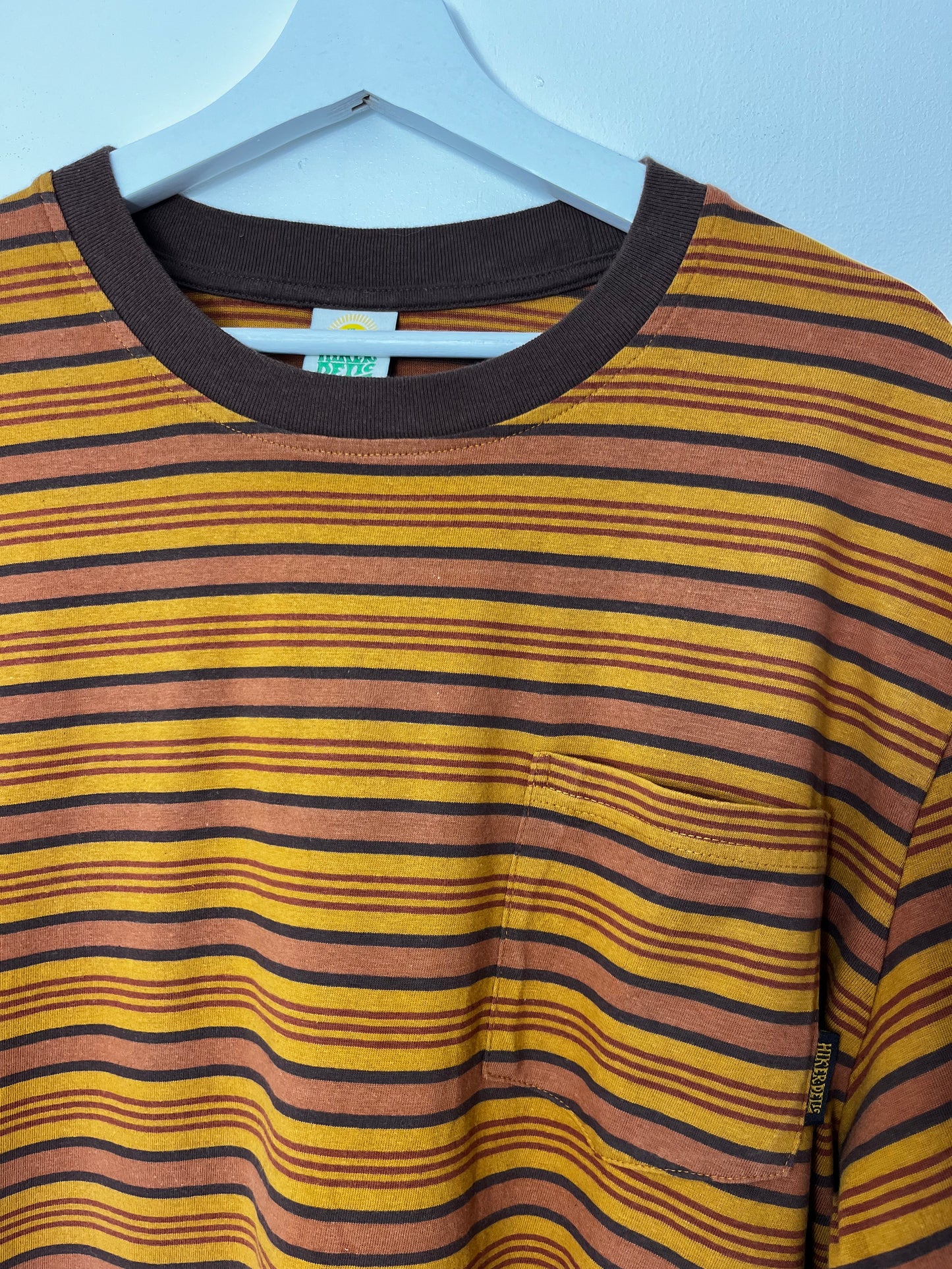 Long Sleeve Warm Tone Stripe T-Shirt