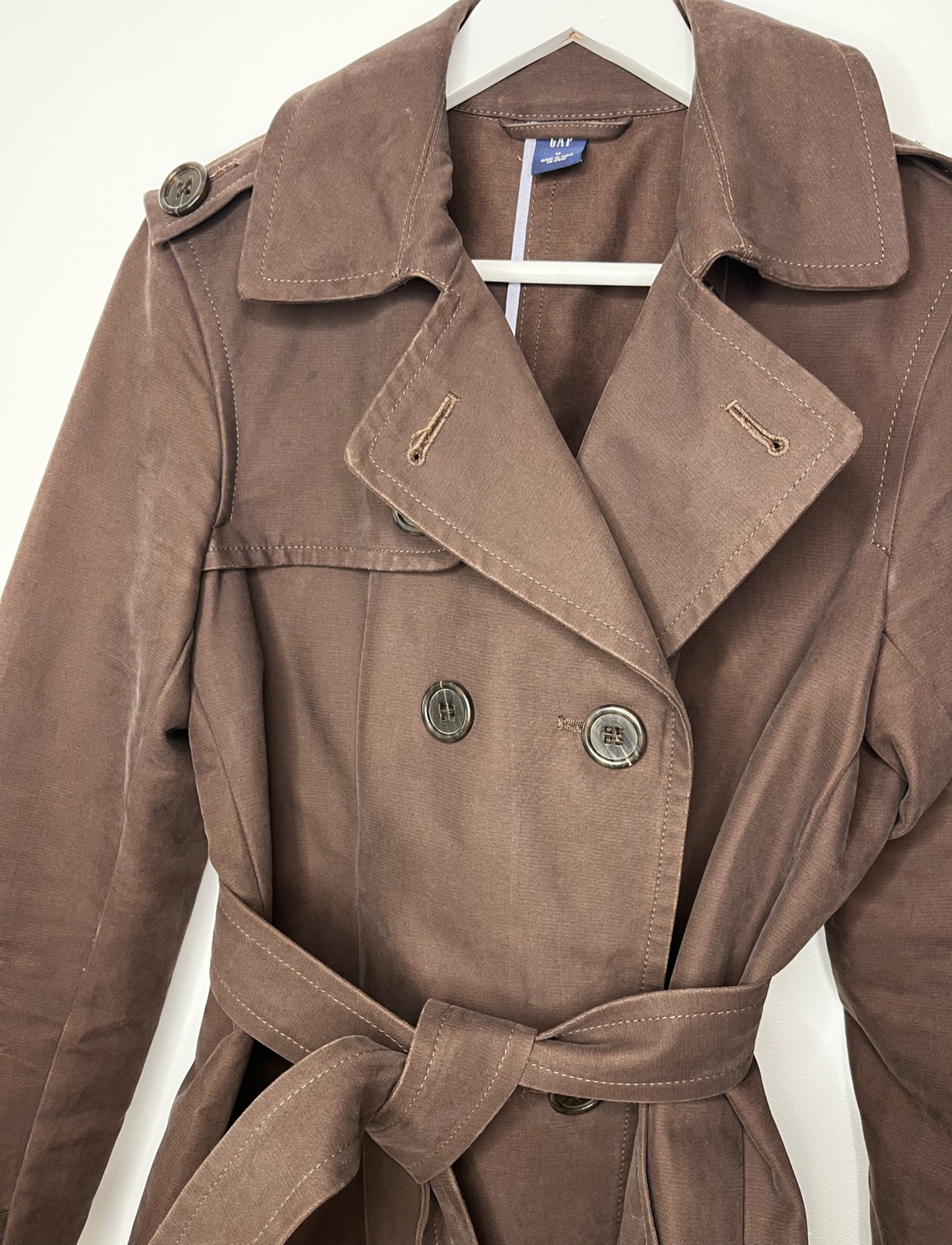 Chocolate Brown GAP Trench Coat