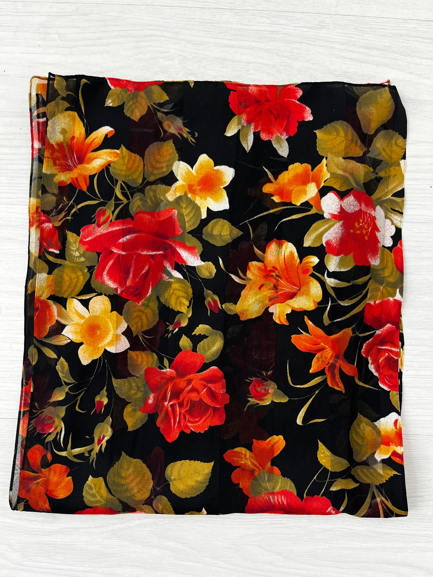Autumnal Floral Italian Scarf