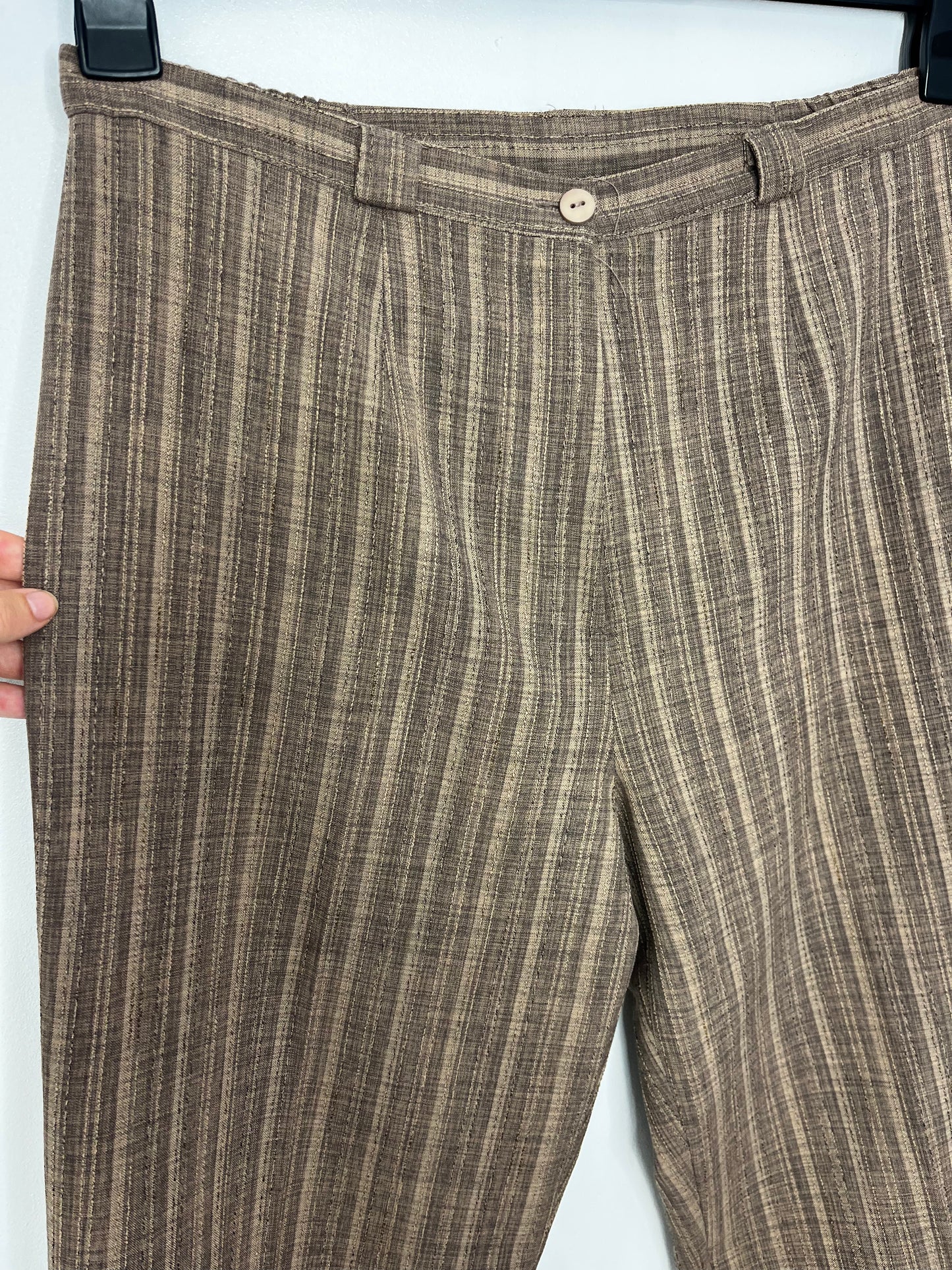 Highwaisted Brown Casual Vintage Trousers