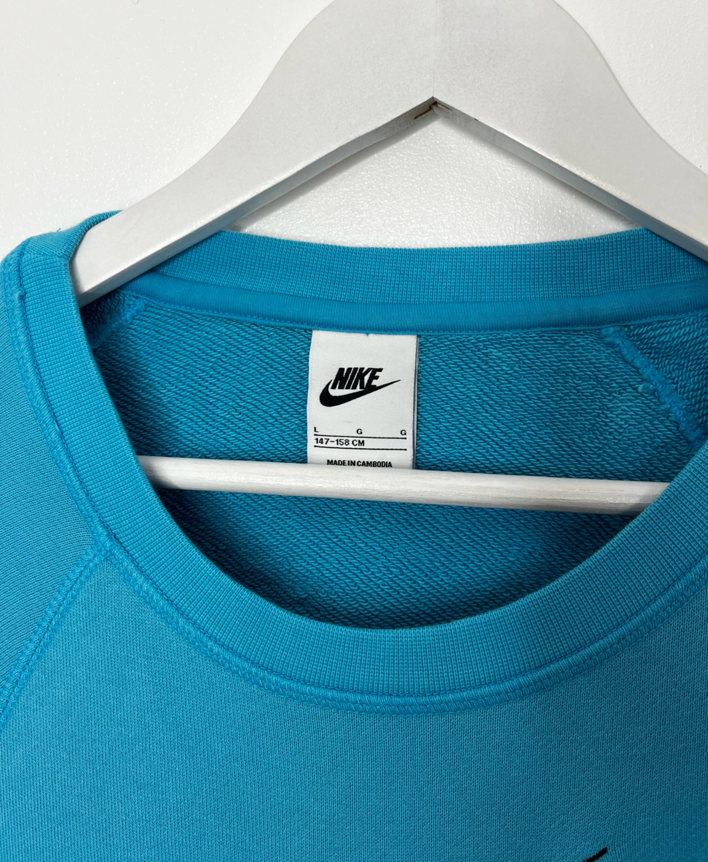 Turquoise Nike Rough Cropped Sweater